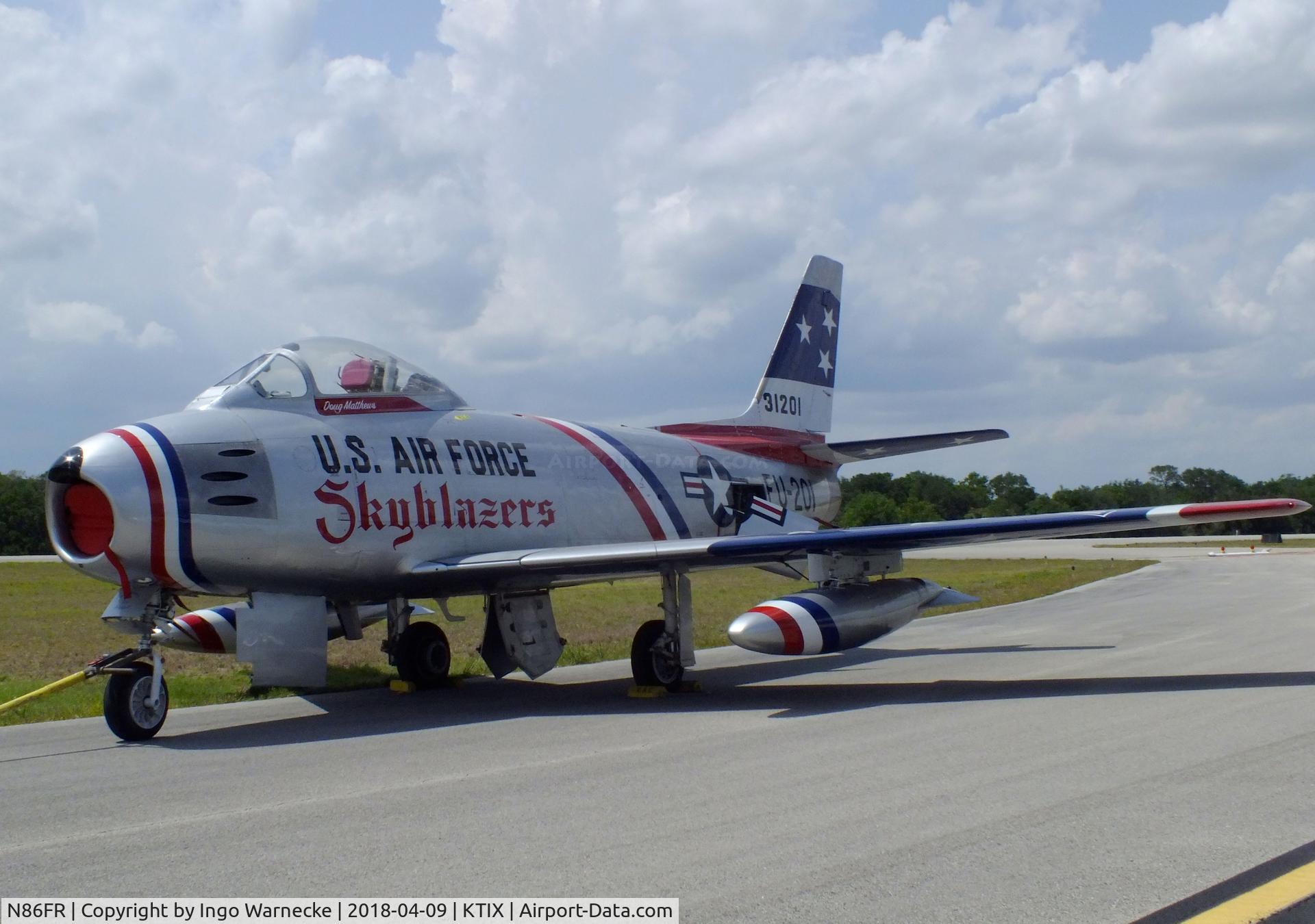 N86FR, 1952 North American F-86F Sabre C/N 191-655, North American F-86F Sabre at the VAC Warbird Museum, Titusville FL