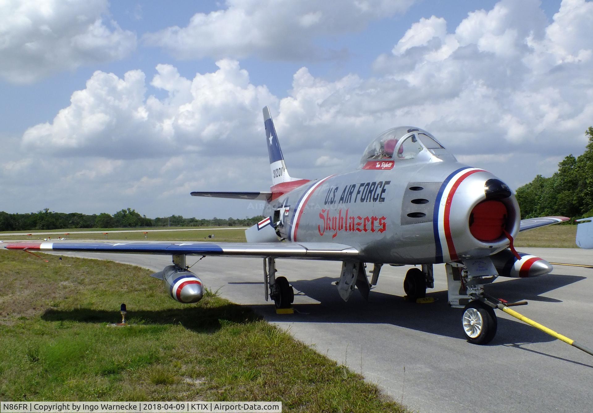 N86FR, 1952 North American F-86F Sabre C/N 191-655, North American F-86F Sabre at the VAC Warbird Museum, Titusville FL