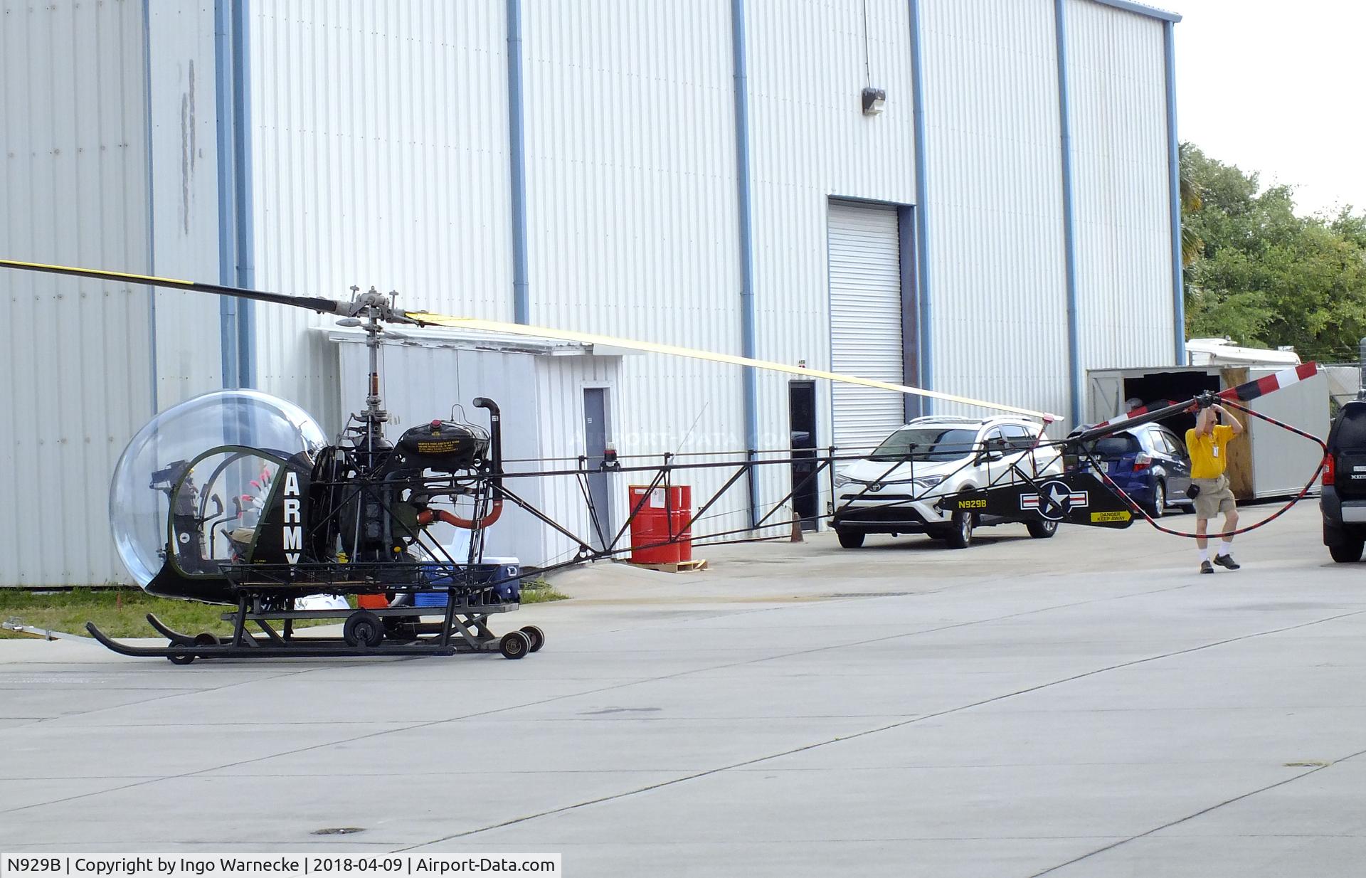 N929B, 1953 Bell 47D-1 C/N 647, Bell 47D-1 (shown as H-13 Sioux) at the VAC Warbird Museum, Titusville FL
