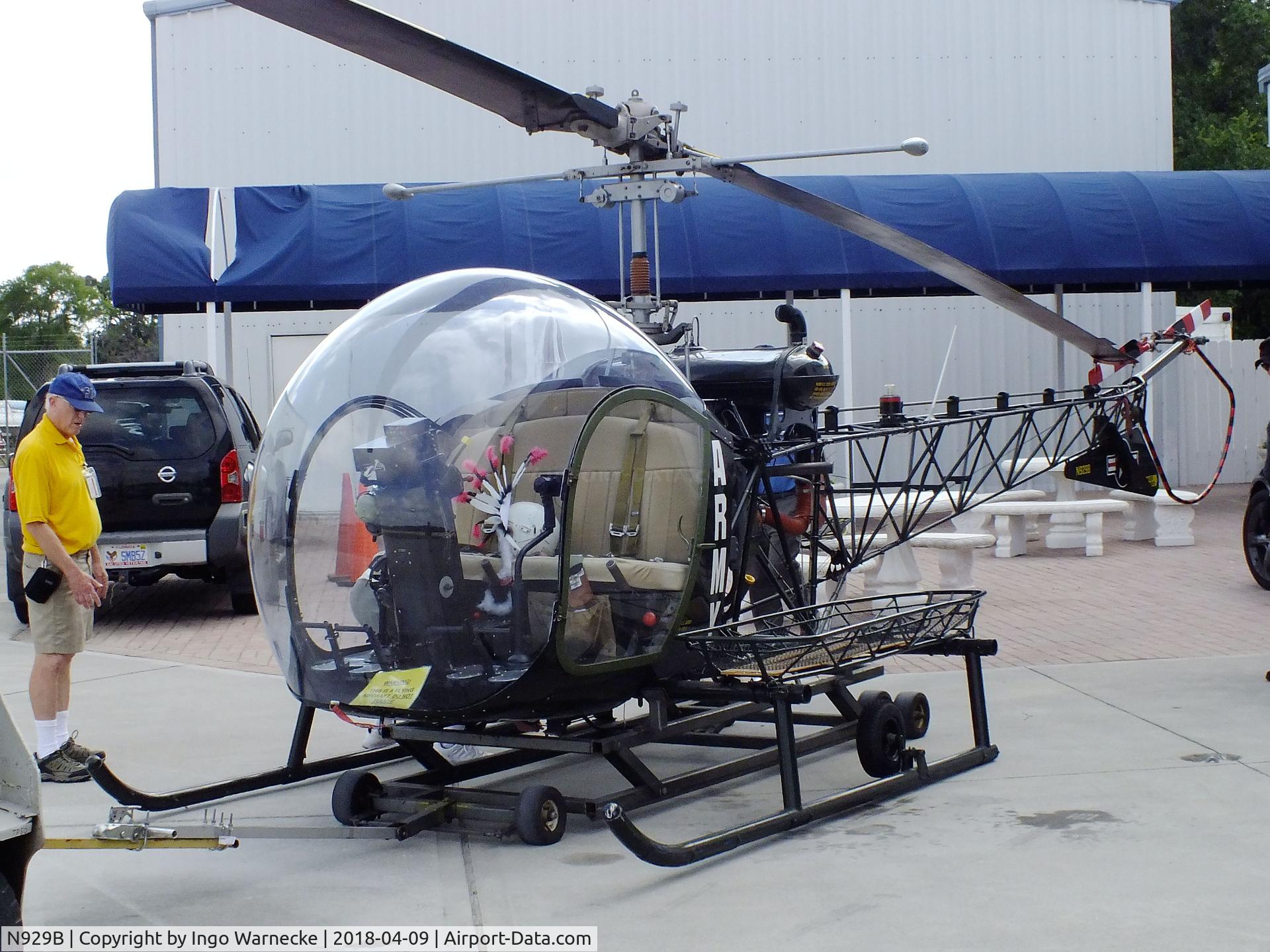 N929B, 1953 Bell 47D-1 C/N 647, Bell 47D-1 (shown as H-13 Sioux) at the VAC Warbird Museum, Titusville FL