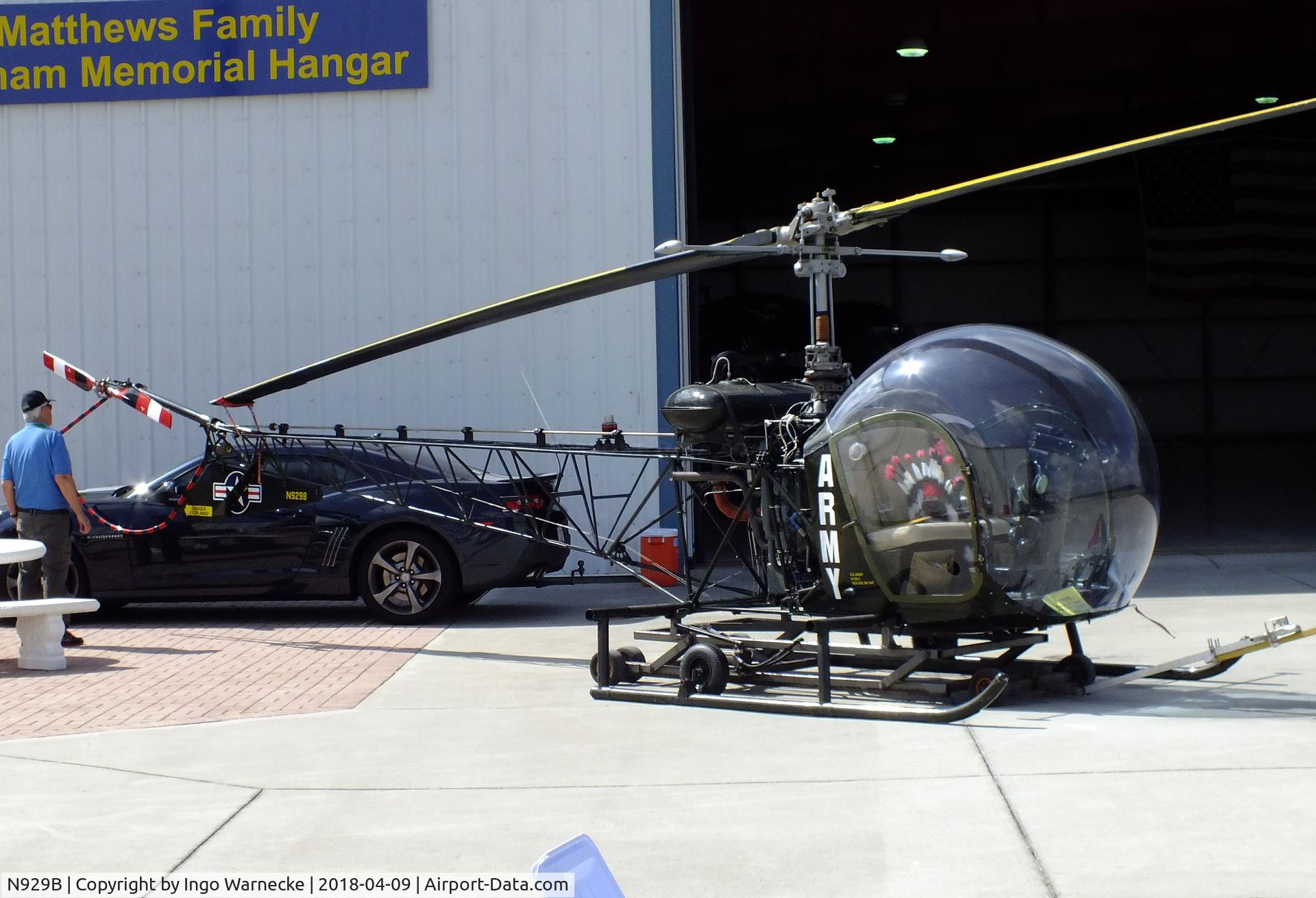 N929B, 1953 Bell 47D-1 C/N 647, Bell 47D-1 (shown as H-13 Sioux) at the VAC Warbird Museum, Titusville FL