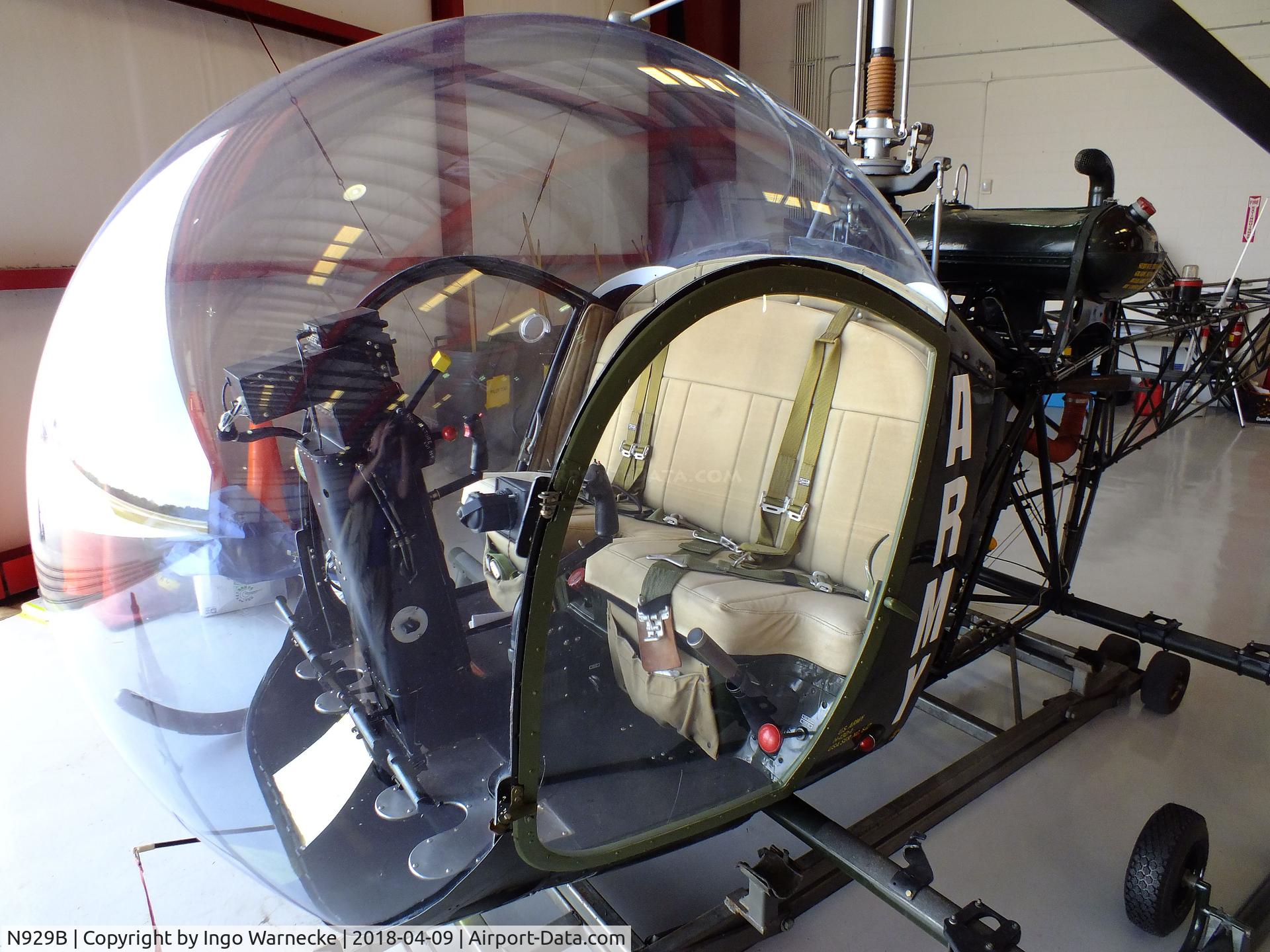 N929B, 1953 Bell 47D-1 C/N 647, Bell 47D-1 (shown as H-13 Sioux) at the VAC Warbird Museum, Titusville FL