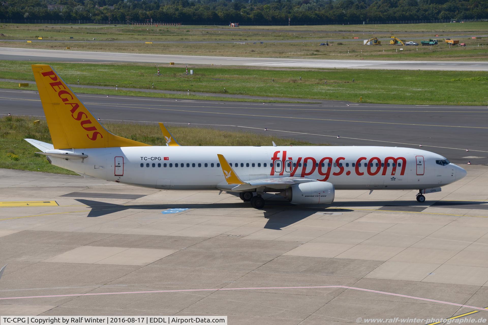 TC-CPG, 2012 Boeing 737-82R C/N 40880, Boeing 737-82R(W) - H9 PGT Pegasus Airlines 'Ceren' - 40880 - TC-CPG - 17.08.2016 - DUS