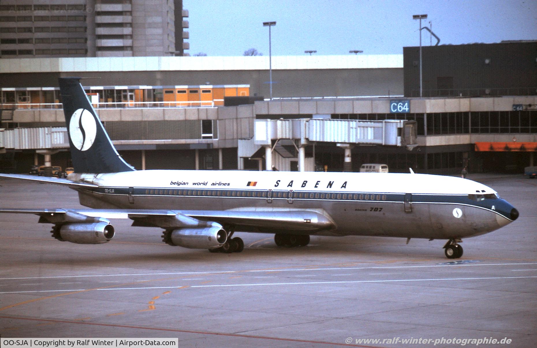 OO-SJA, 1959 Boeing 707-329 C/N 17623, Boeing 707-329 - SABENA Belgium World Airlines - 17623 - OO-SJA - 1978