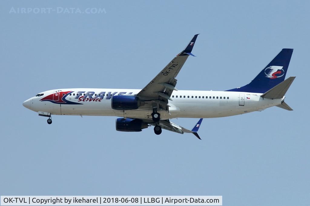 OK-TVL, 2010 Boeing 737-8FN C/N 37076, Flight from Batumi landing on runway 26.