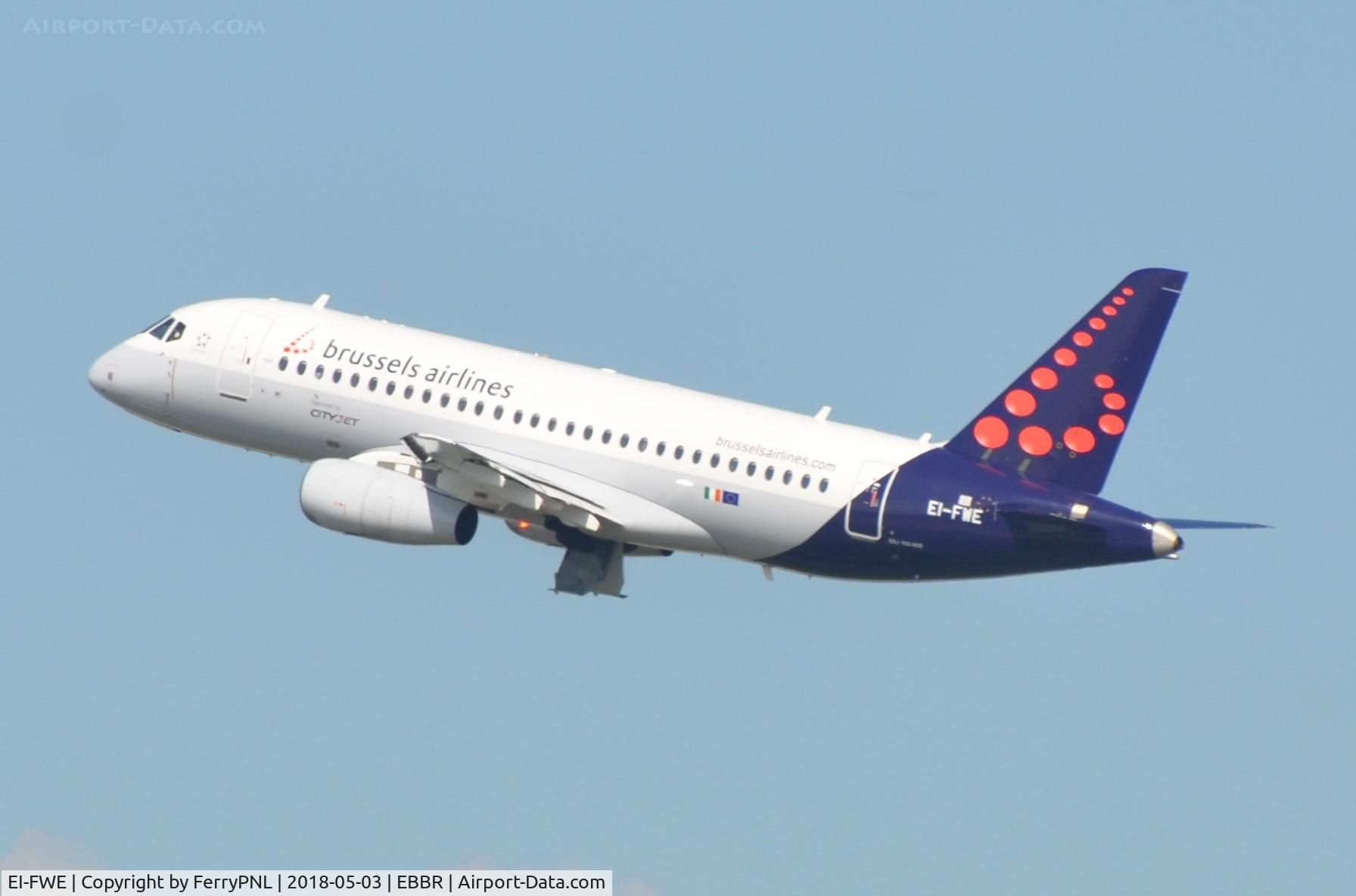 EI-FWE, 2016 Sukhoi SuperJet 100-95B C/N 95117, SSJ departing BRU