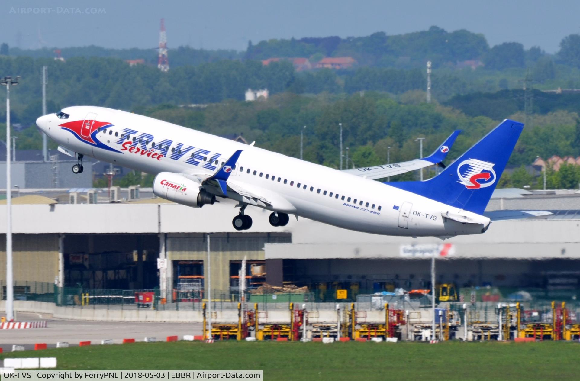 OK-TVS, 2011 Boeing 737-86N C/N 39404, Travelservice B738 taking-off.