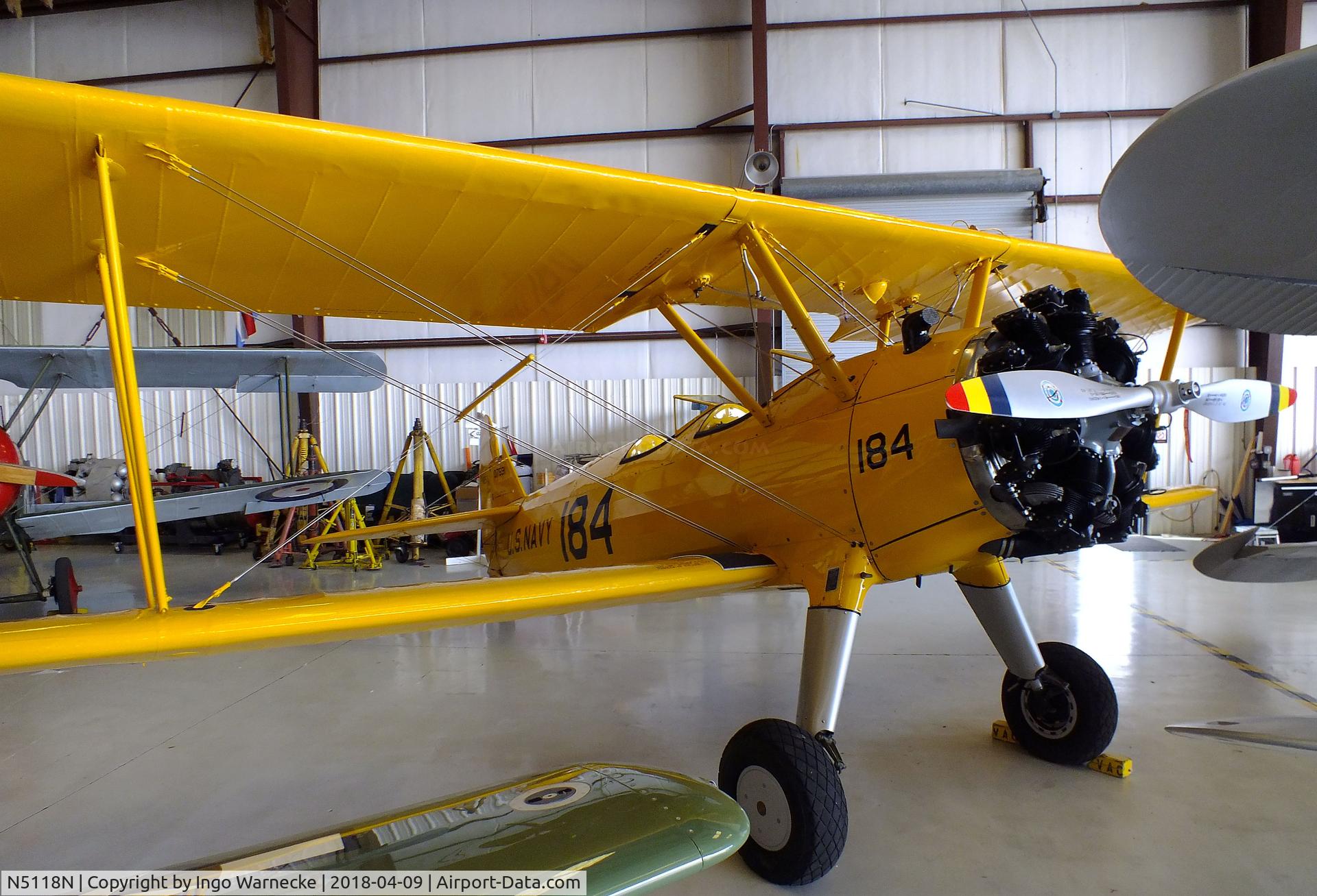 N5118N, 1943 Boeing A75L3 C/N 75-7195, Boeing A75L3 N2S-3 at the VAC Warbird Museum, Titusville FL