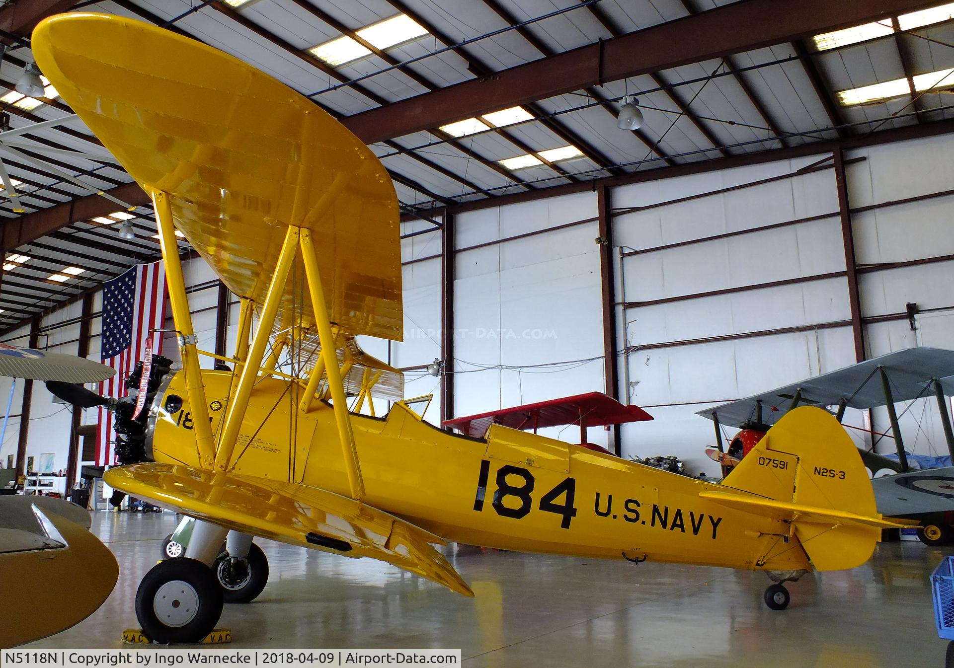 N5118N, 1943 Boeing A75L3 C/N 75-7195, Boeing A75L3 N2S-3 at the VAC Warbird Museum, Titusville FL
