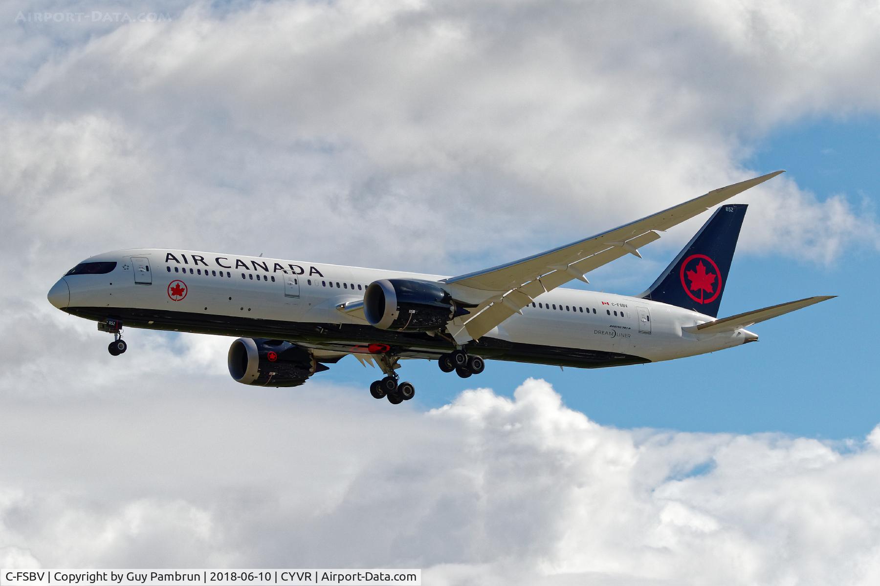 C-FSBV, 2017 Boeing 787-9 Dreamliner C/N 37182, Landing on 26R