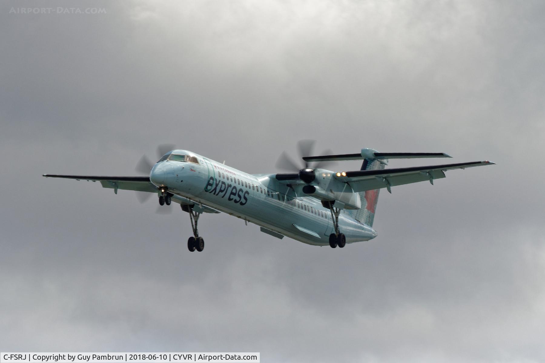 C-FSRJ, 2007 De Havilland Canada DHC-8-402Q Dash 8 C/N 4165, Landing on 26R