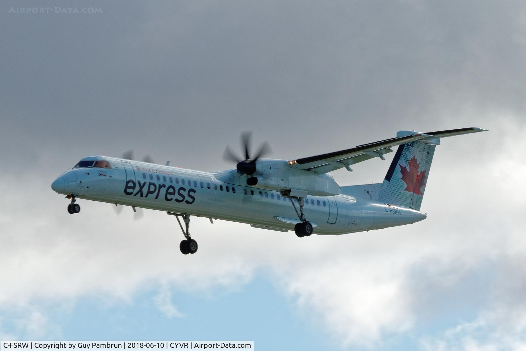 C-FSRW, 2007 Bombardier DHC-8-402 Dash 8 C/N 4172, Landing on 26R