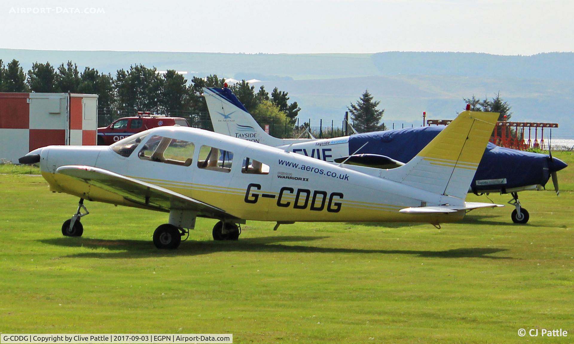 G-CDDG, 1988 Piper PA-28-161 Cherokee Warrior II C/N 2816065, Parked up at Dundee