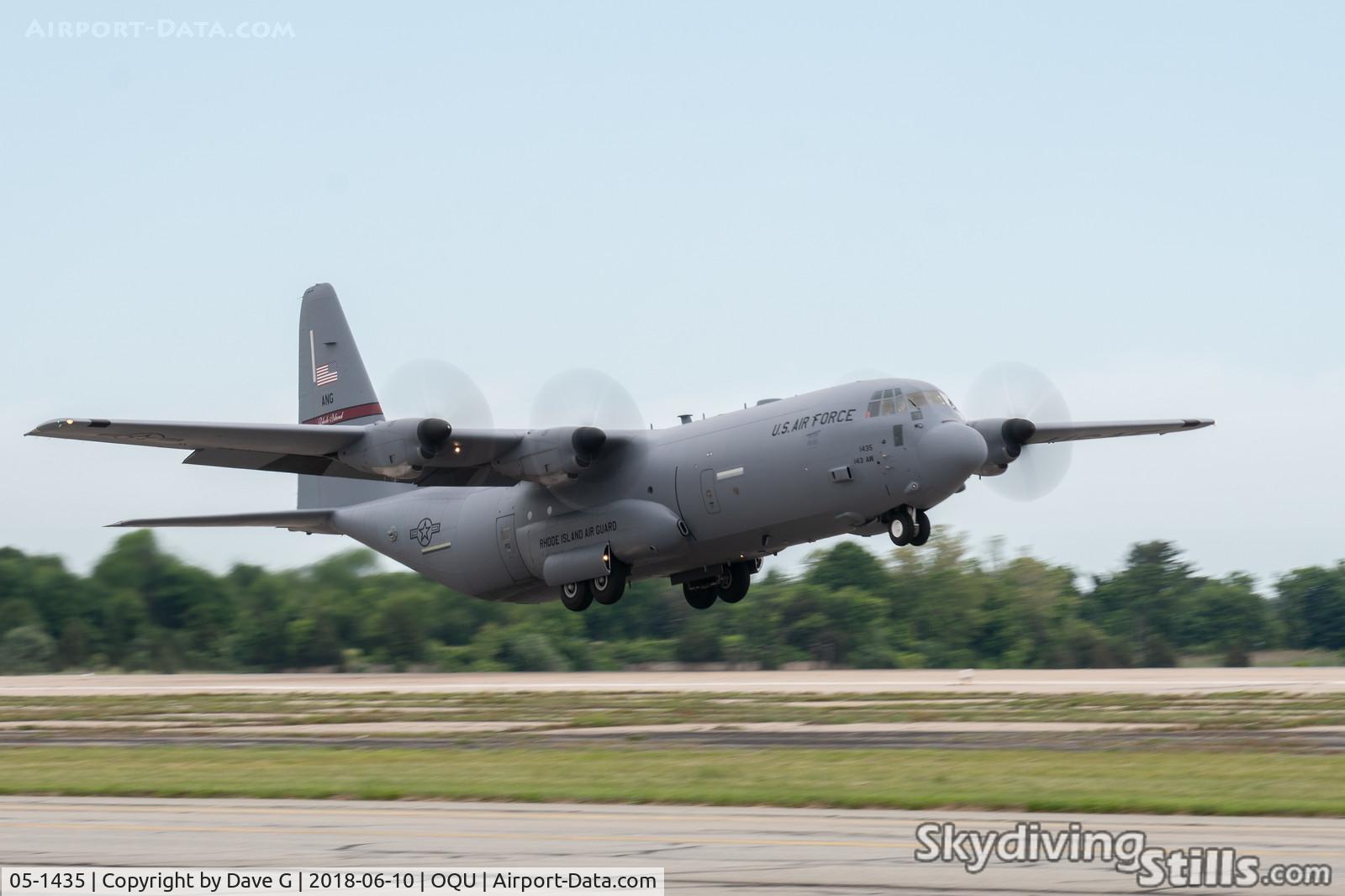 05-1435, 2005 Lockheed Martin C-130J-30 Super Hercules C/N 382-5572, Takeoff at the Rhode Island Airshow