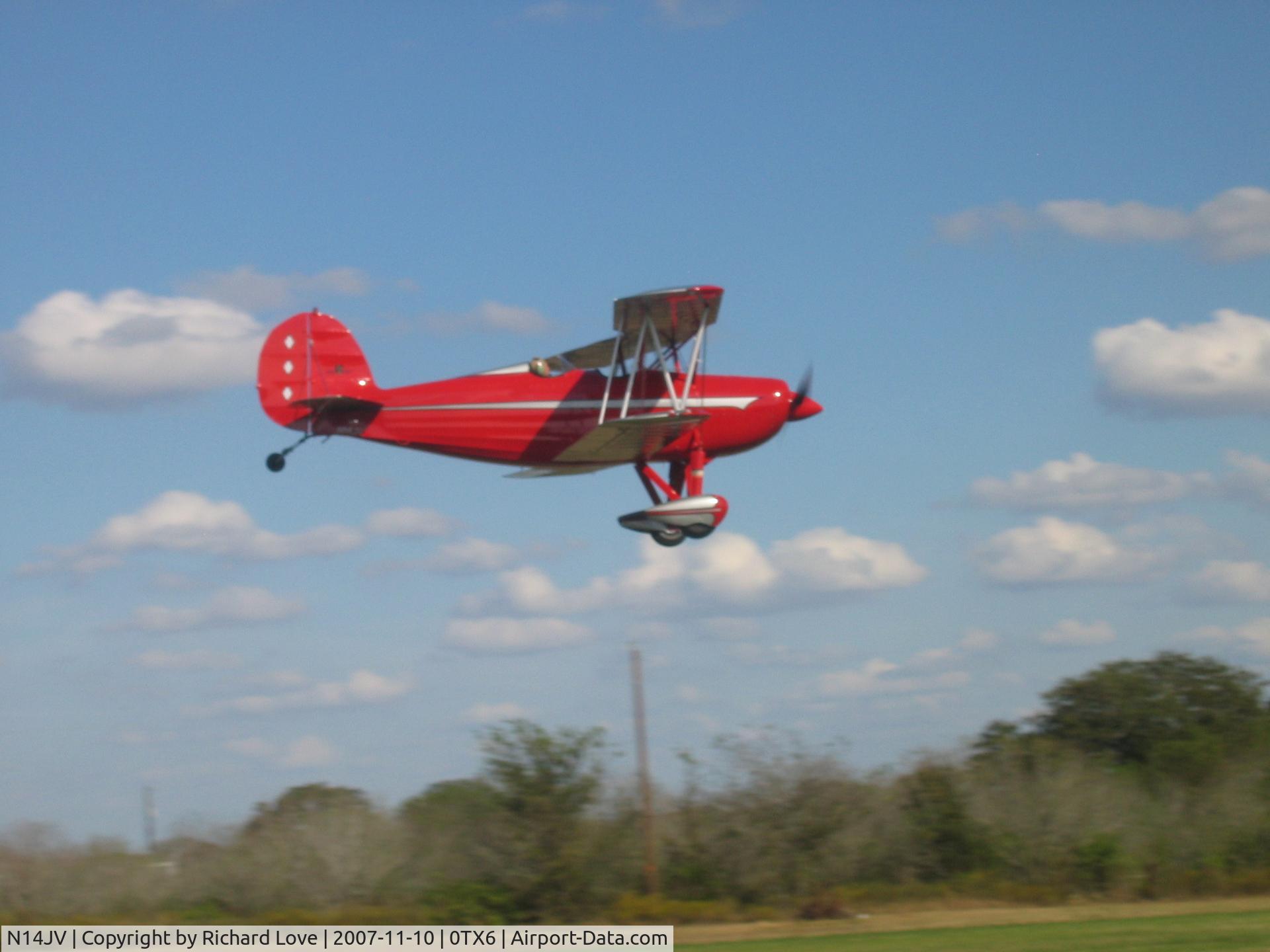N14JV, 1977 Great Lakes 2T-1A-2 Sport Trainer C/N 0749, Arriving at its' new home.