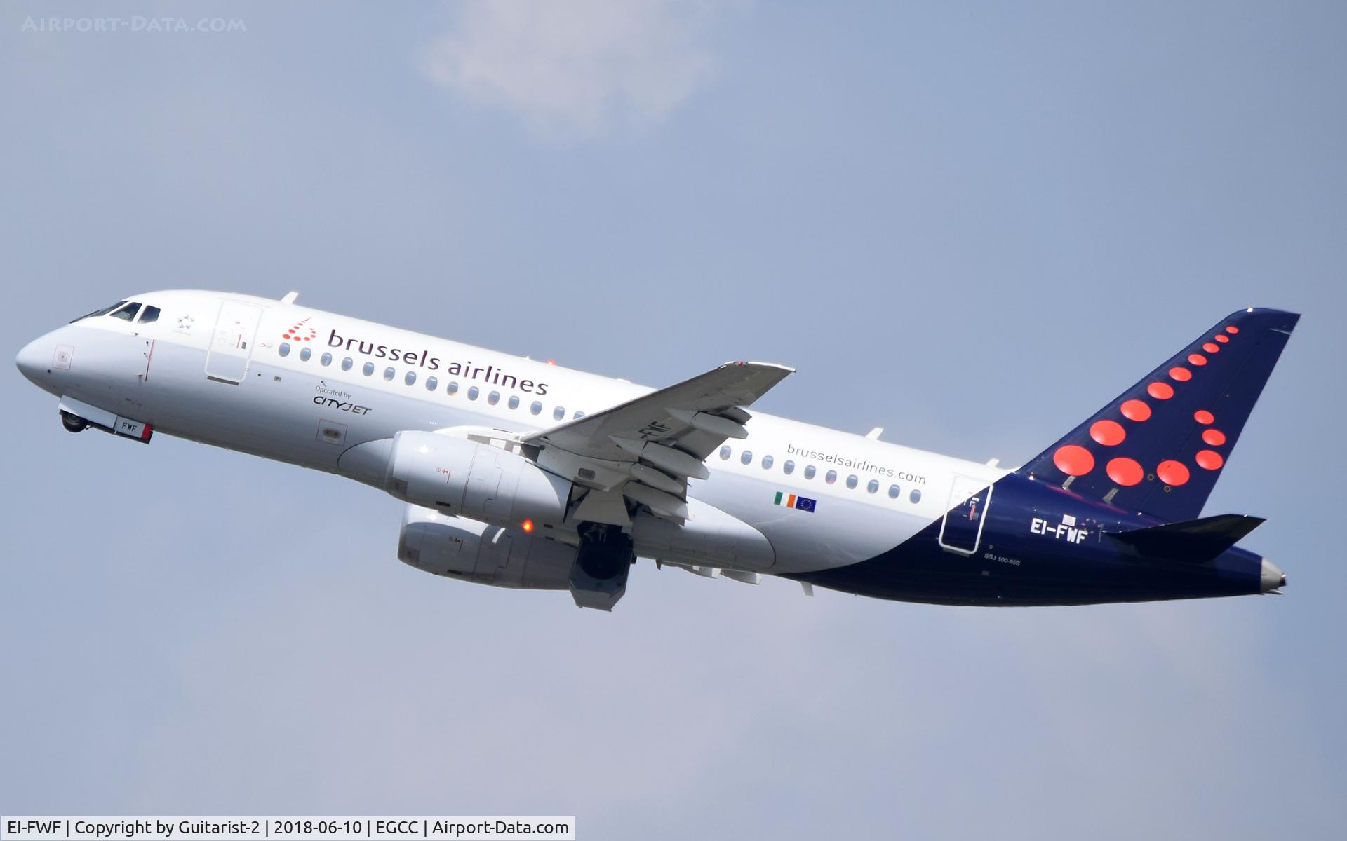 EI-FWF, 2016 Sukhoi Superjet 100-95B C/N 95118, At Manchester