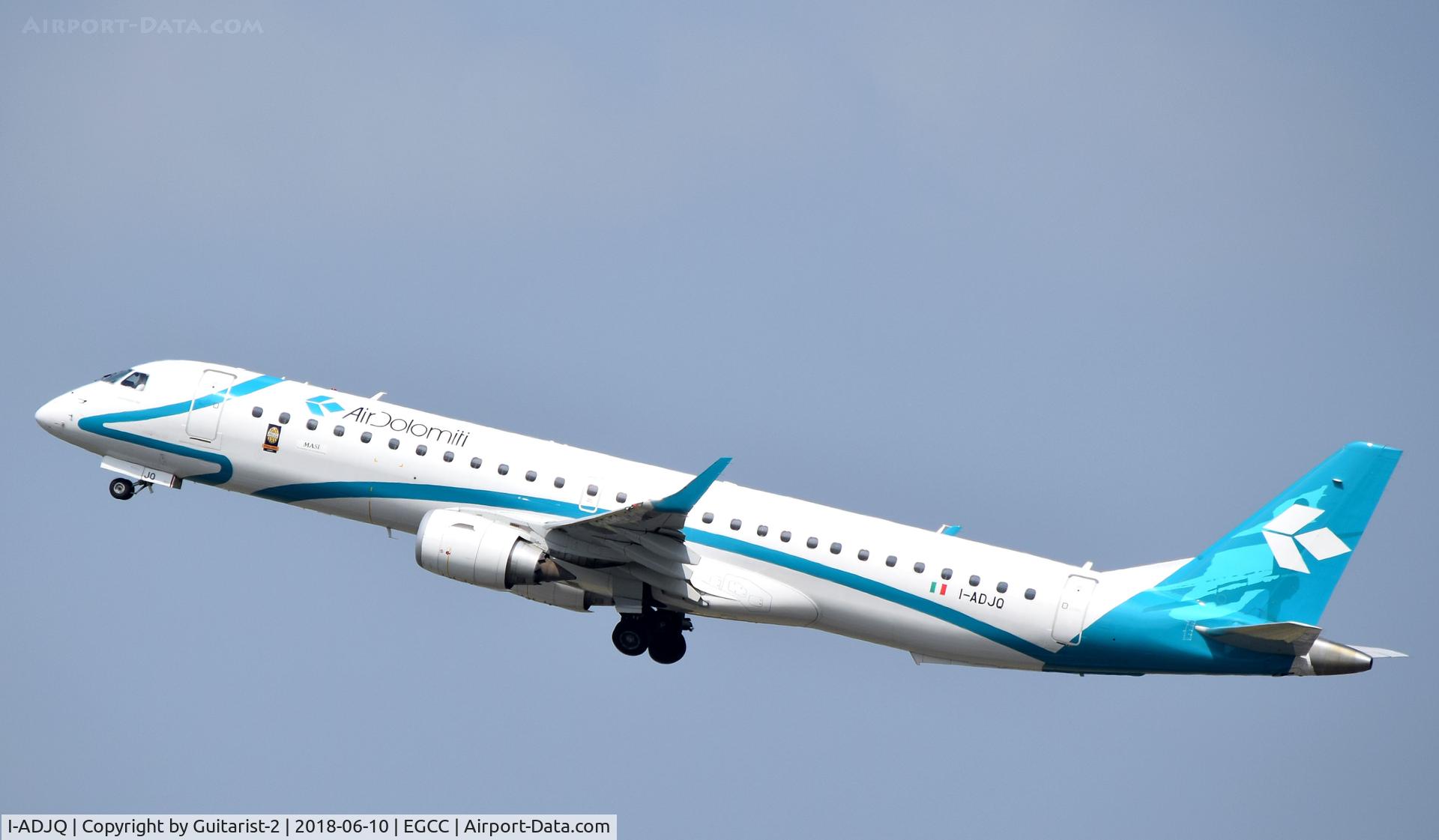 I-ADJQ, 2012 Embraer 195LR (ERJ-190-200LR) C/N 19000587, At Manchester