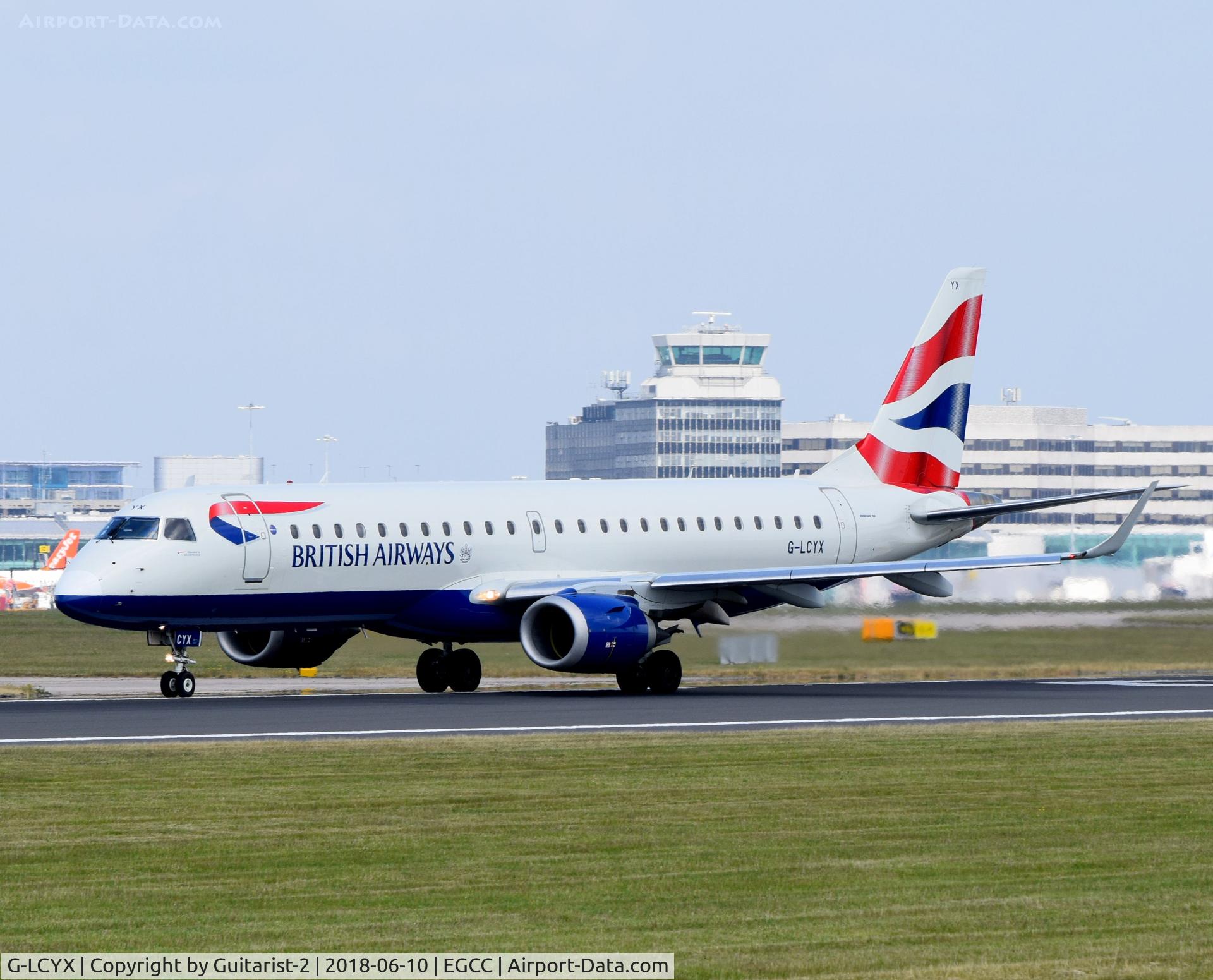 G-LCYX, 2008 Embraer 190LR (ERJ-190-100LR) C/N 19000178, At Manchester