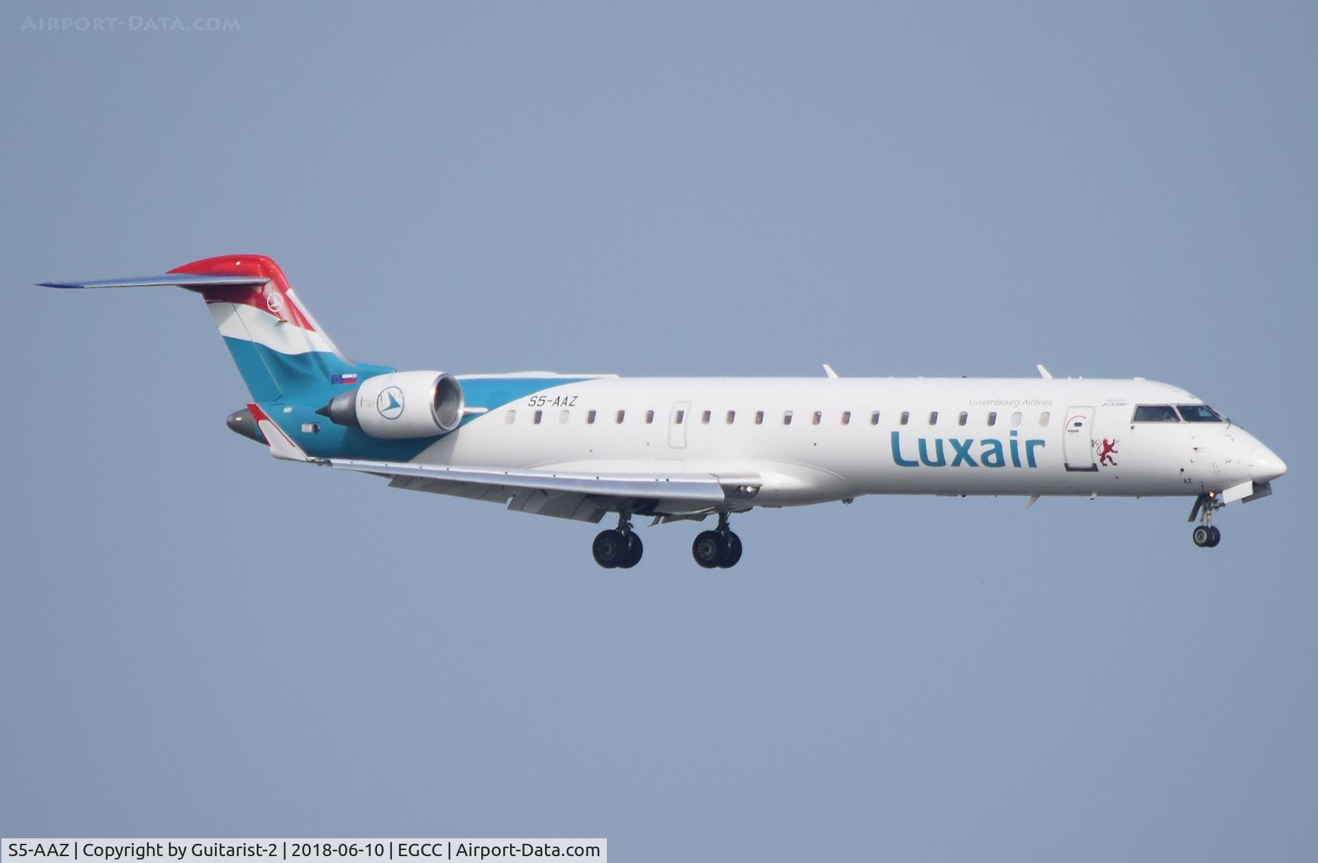 S5-AAZ, 2001 Canadair CRJ-700 (CL-600-2C10) Regional Jet C/N 10014, At Manchester