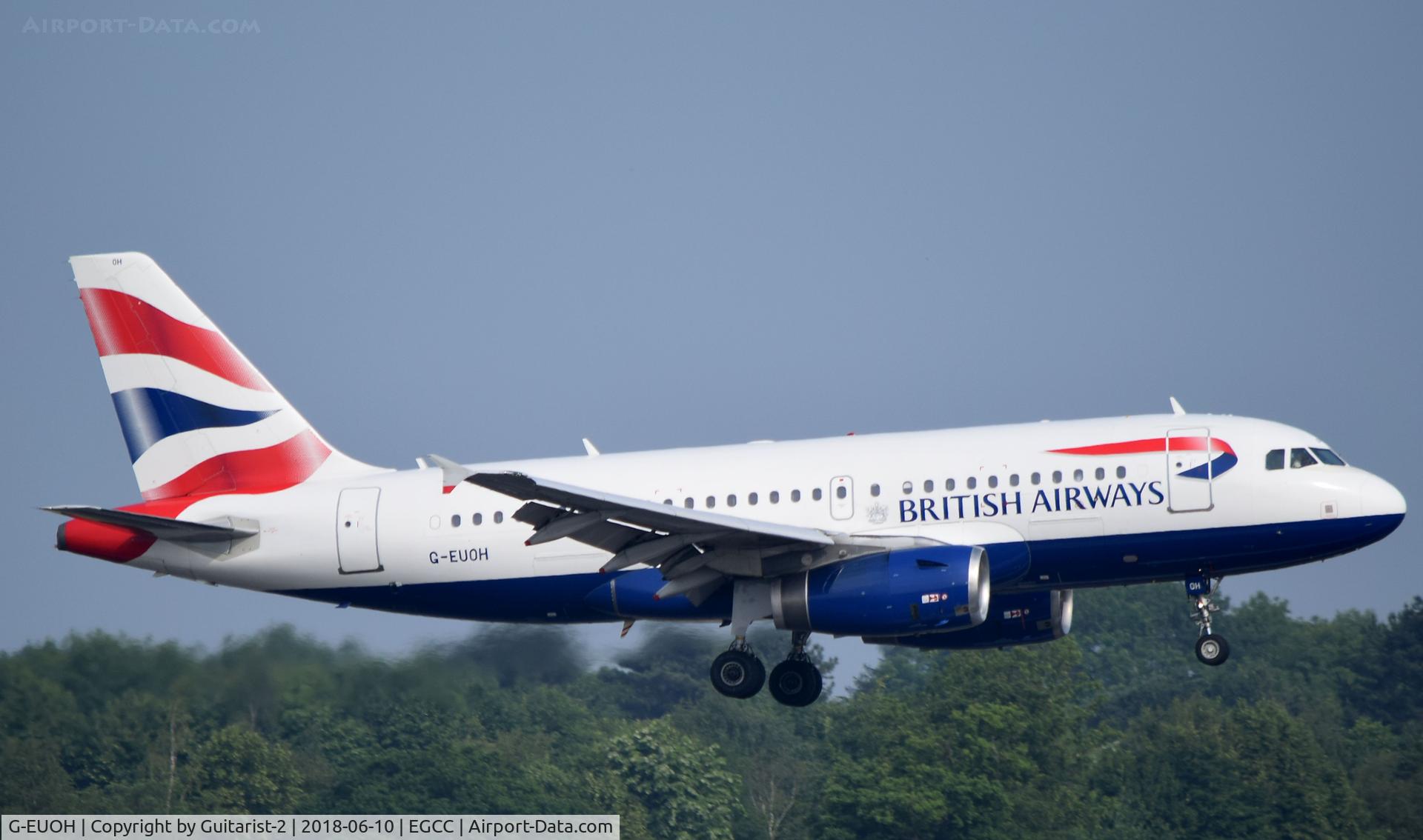 G-EUOH, 2001 Airbus A319-131 C/N 1604, At Manchester