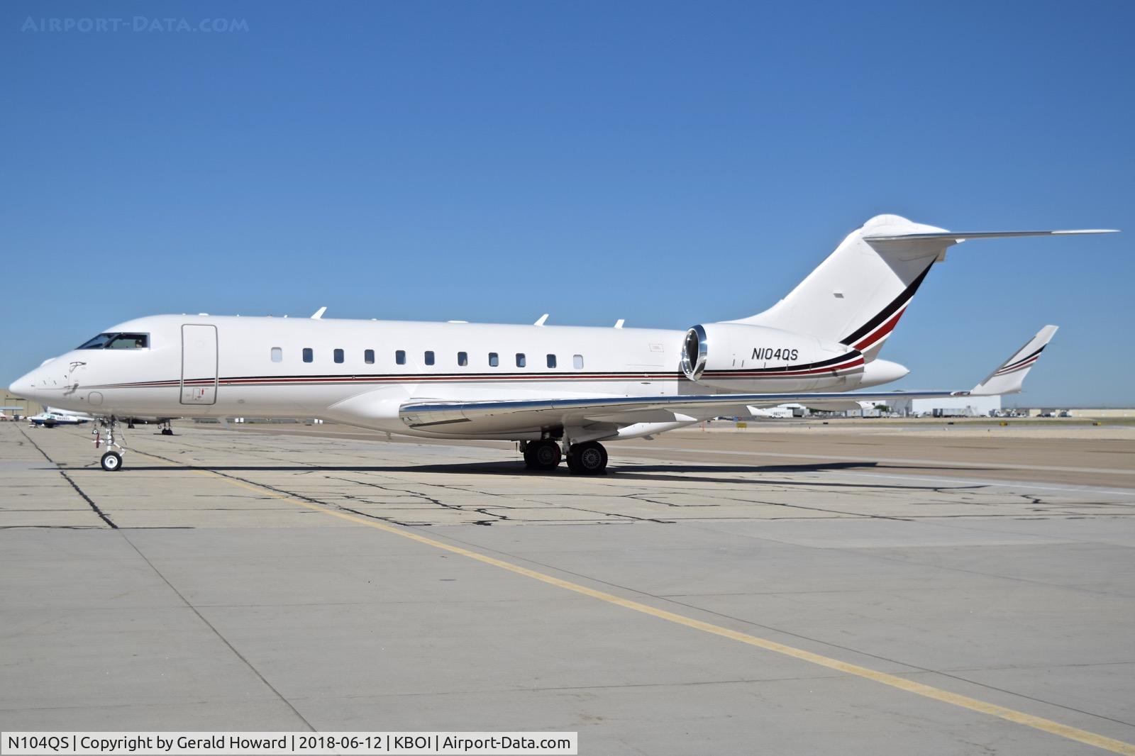 N104QS, 2013 Bombardier BD-700-1A11 Global 5000 C/N 9555, Parked on the south GA ramp.