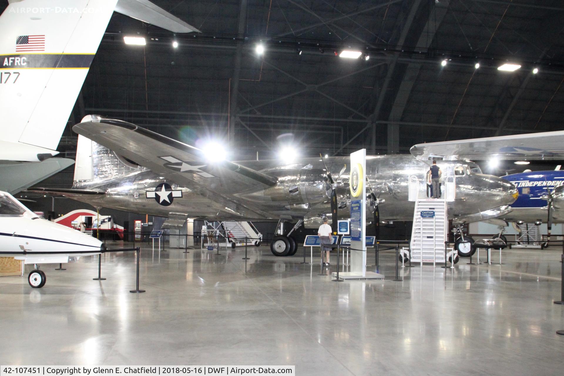 42-107451, 1942 Douglas VC-54C-5-DO Skymaster C/N 7470, Displayed in new 4th building