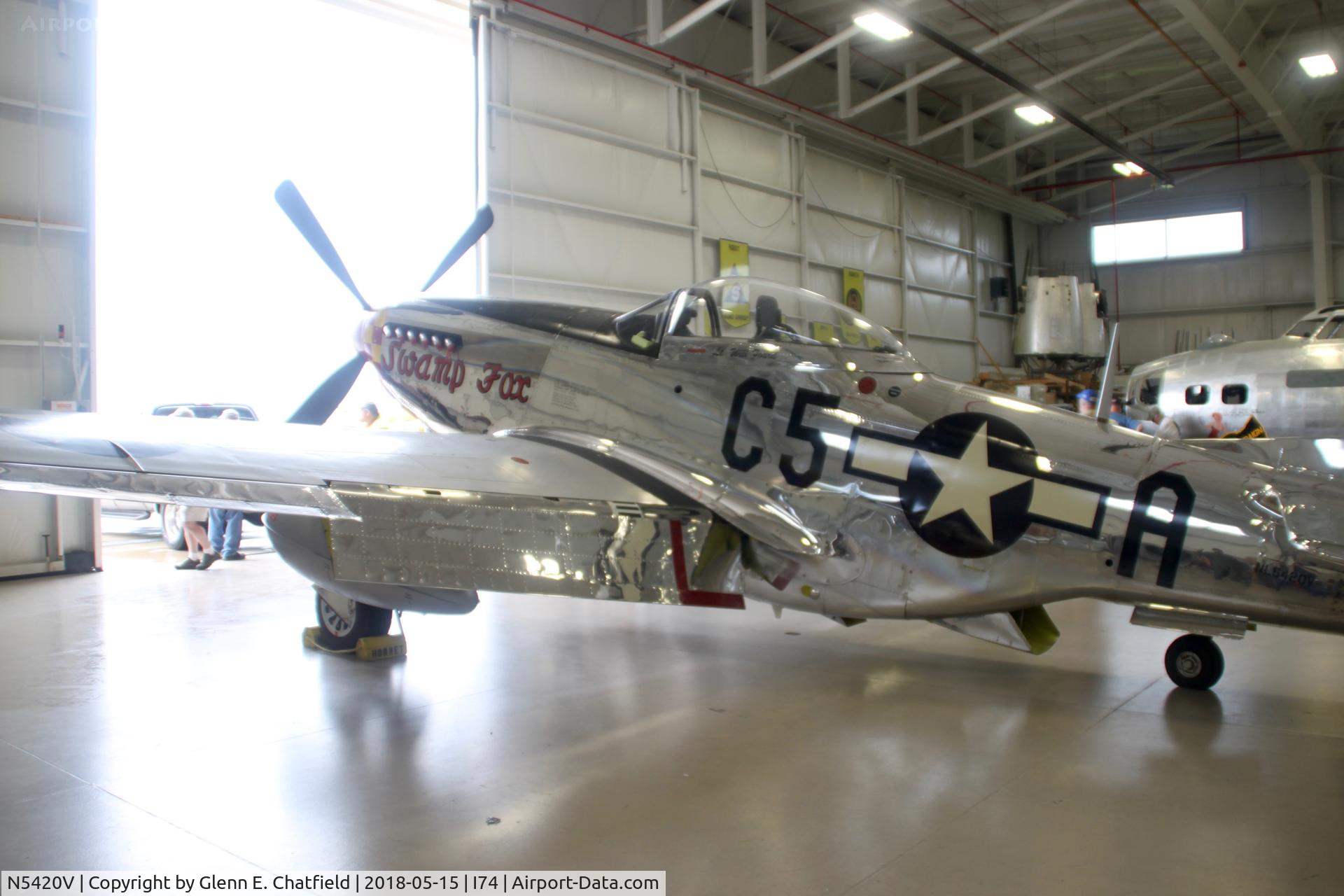 N5420V, 1944 North American/aero Classics P-51D C/N 44-74202, In the hanger at the Champaign Aviation Museum