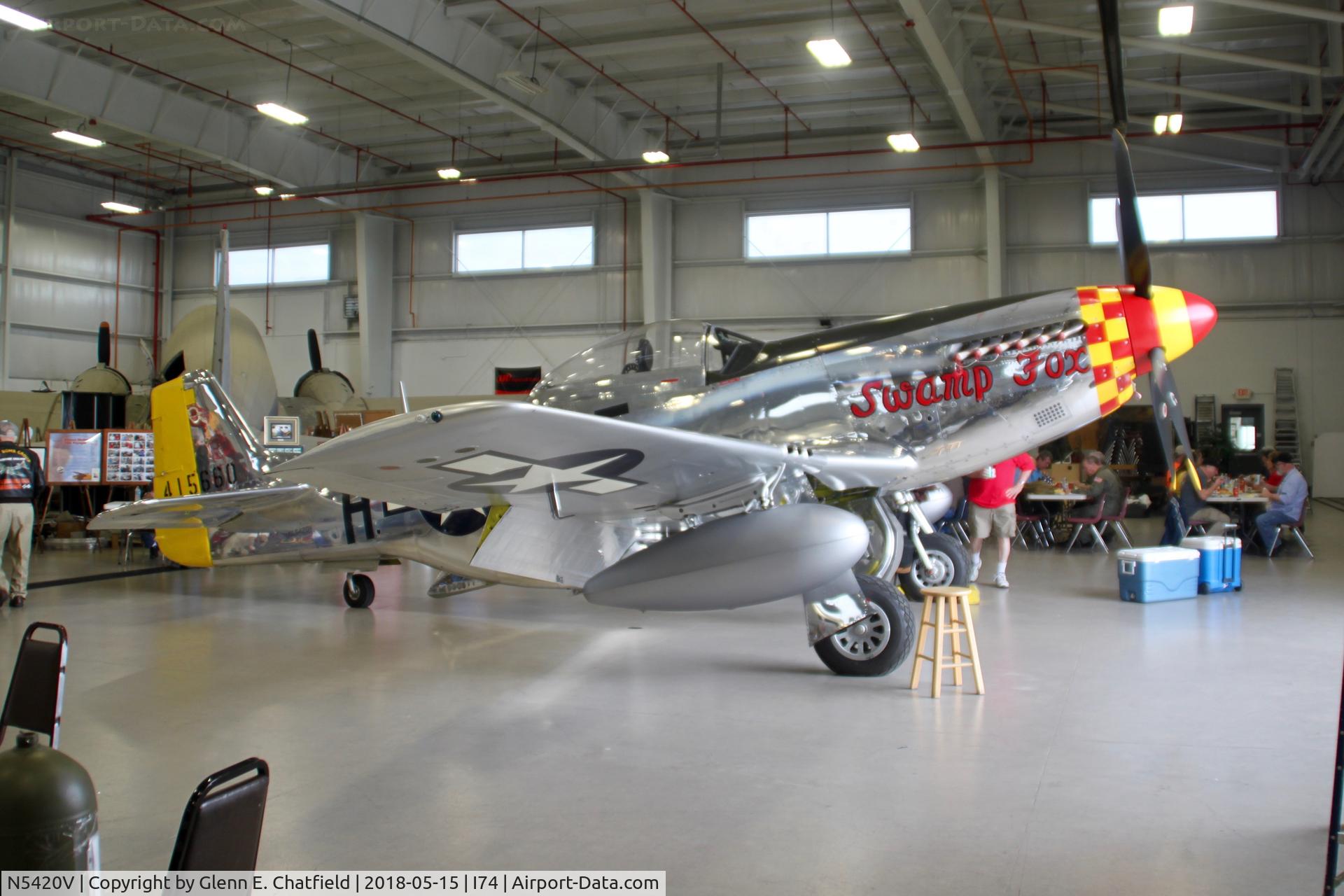 N5420V, 1944 North American/aero Classics P-51D C/N 44-74202, In the hanger at the Champaign Aviation Museum