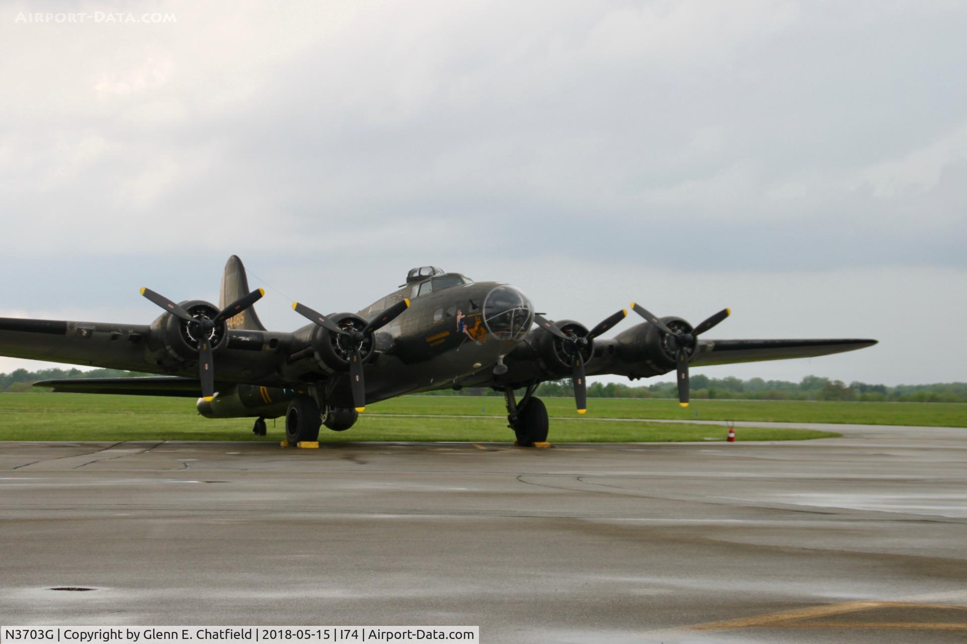 N3703G, 1945 Boeing B-17G Flying Fortress C/N 44-83546-A, Basing overnight during the storm