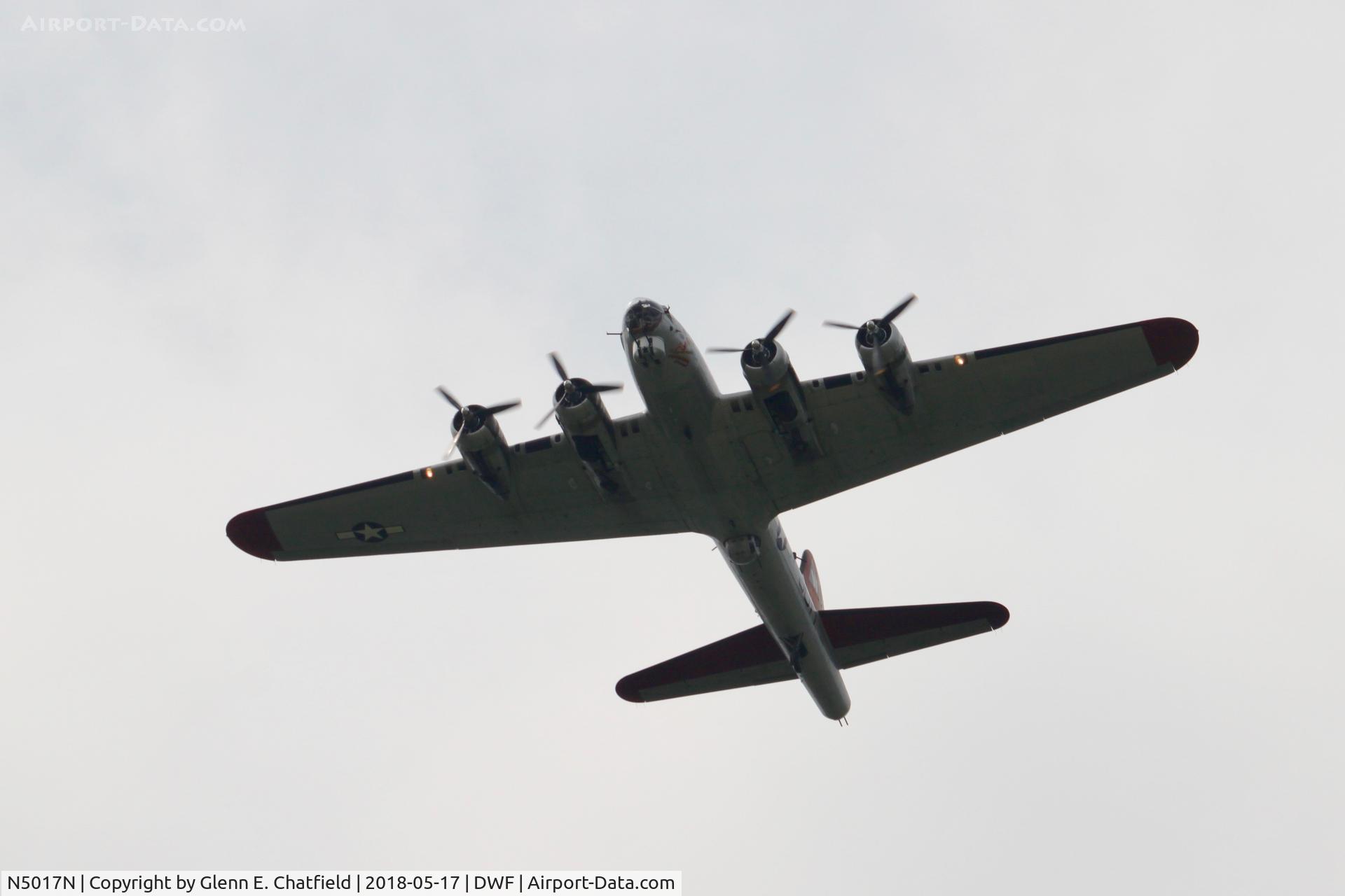 N5017N, 1944 Lockheed/Vega (Boeing) B-17G-105-VE Flying Fortress C/N 8649, Overflying the National Museum of the USAF