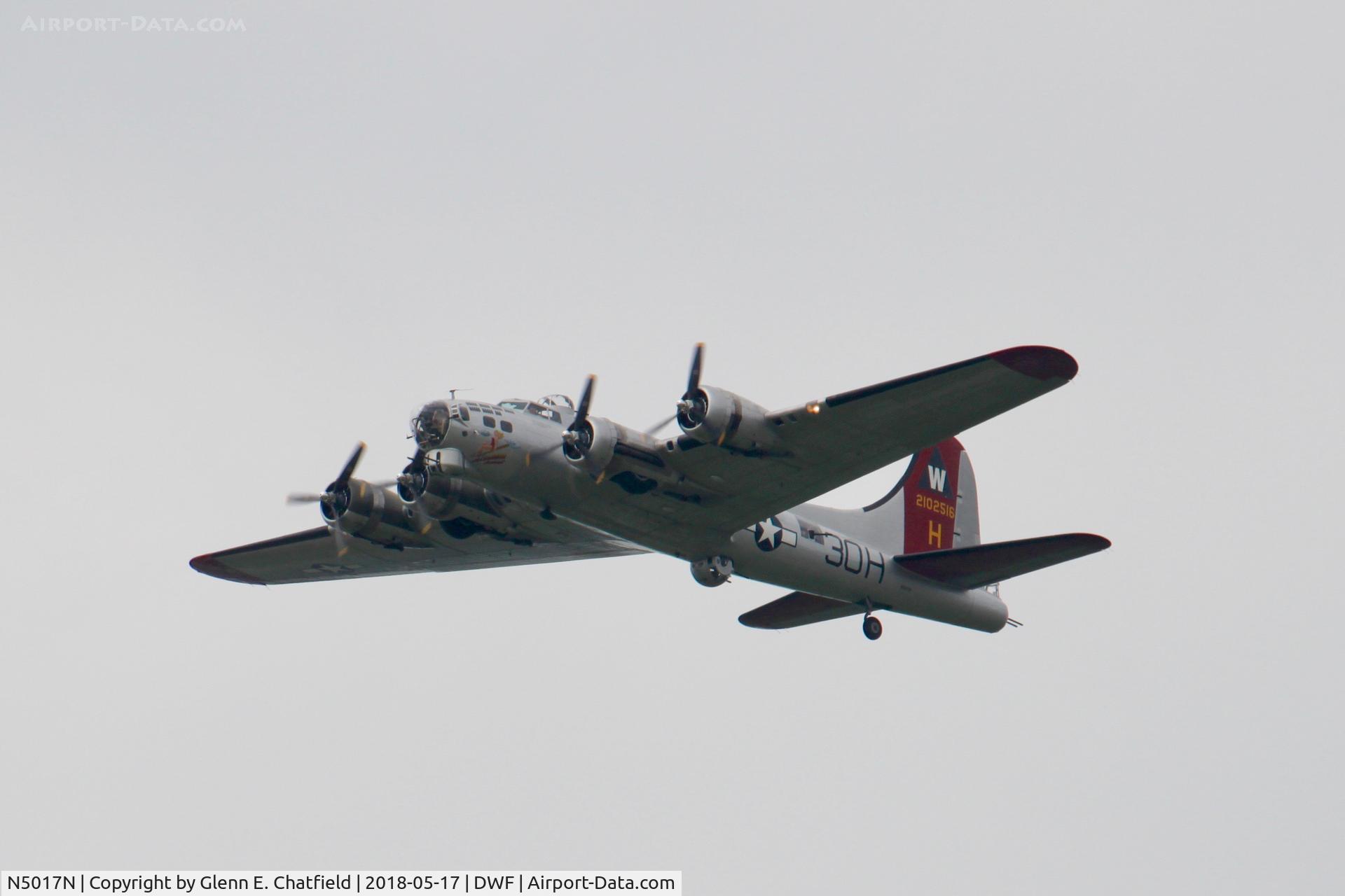 N5017N, 1944 Lockheed/Vega (Boeing) B-17G-105-VE Flying Fortress C/N 8649, Overflying the National Museum of the USAF