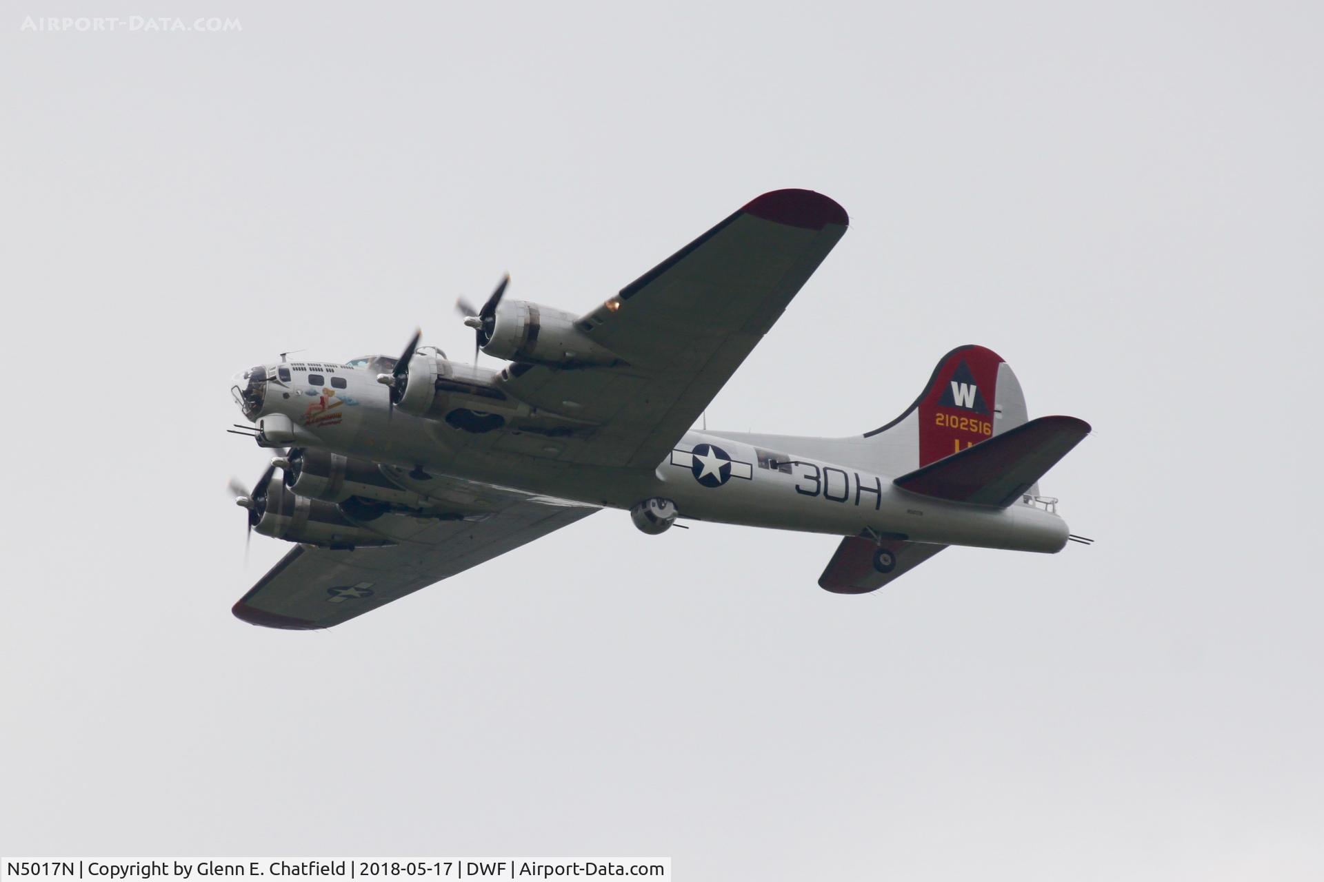 N5017N, 1944 Lockheed/Vega (Boeing) B-17G-105-VE Flying Fortress C/N 8649, Overflying the National Museum of the USAF