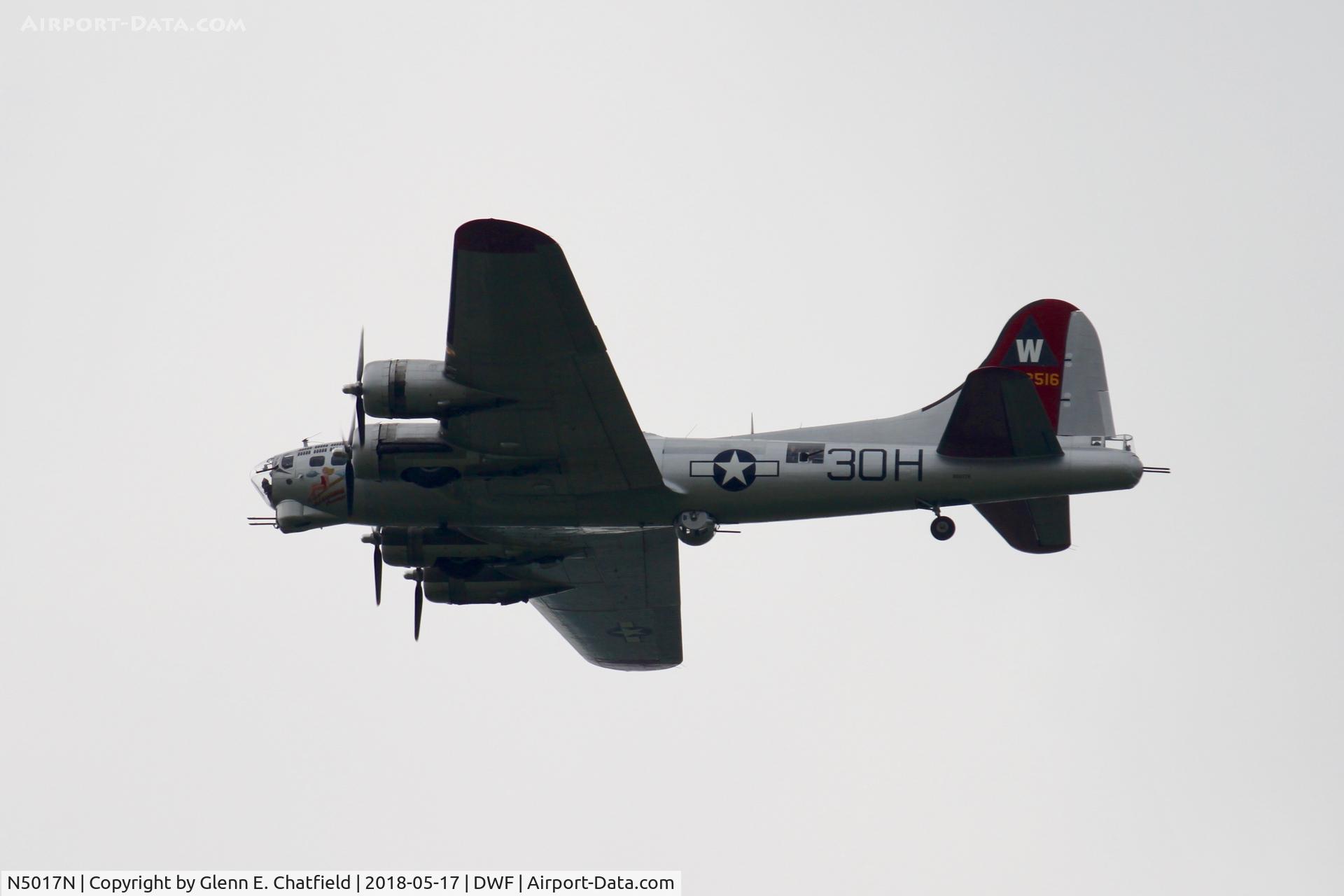 N5017N, 1944 Lockheed/Vega (Boeing) B-17G-105-VE Flying Fortress C/N 8649, Overflying the National Museum of the USAF
