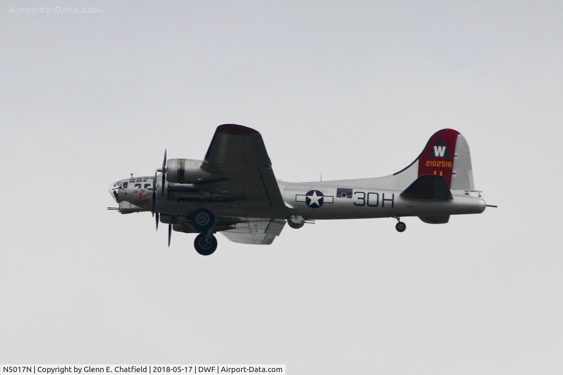 N5017N, 1944 Lockheed/Vega (Boeing) B-17G-105-VE Flying Fortress C/N 8649, On downwind to Wright Field at the National Museum of the USAF