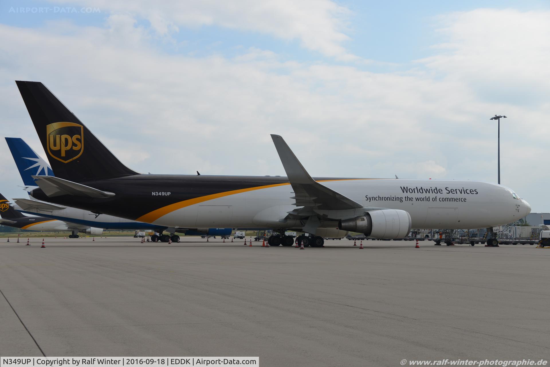 N349UP, 2012 Boeing 767-34AF/ER C/N 37947, Boeing 767-34AF(ER) - 5X UPS United Parcel Service - 37947 - N349UP - 18.09.2016 - CGN