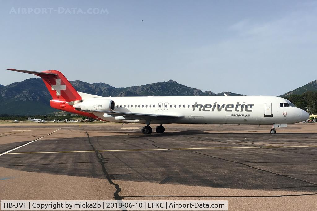 HB-JVF, 1993 Fokker 100 (F-28-0100) C/N 11466, Parked