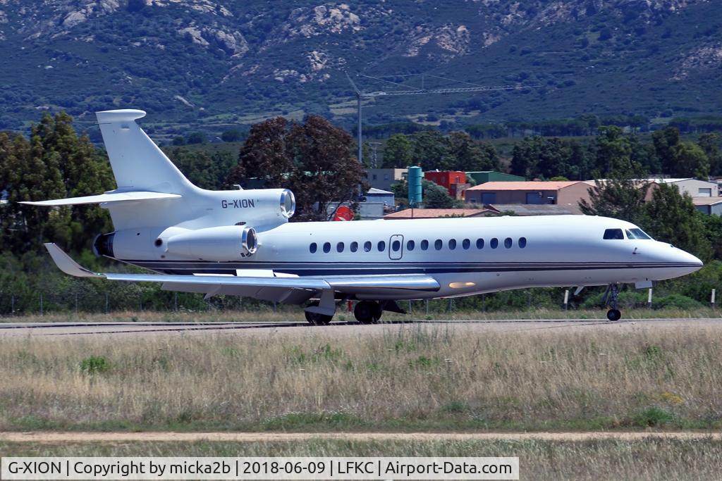 G-XION, 2016 Dassault Falcon 8X C/N 409, Landing from Milan Linate