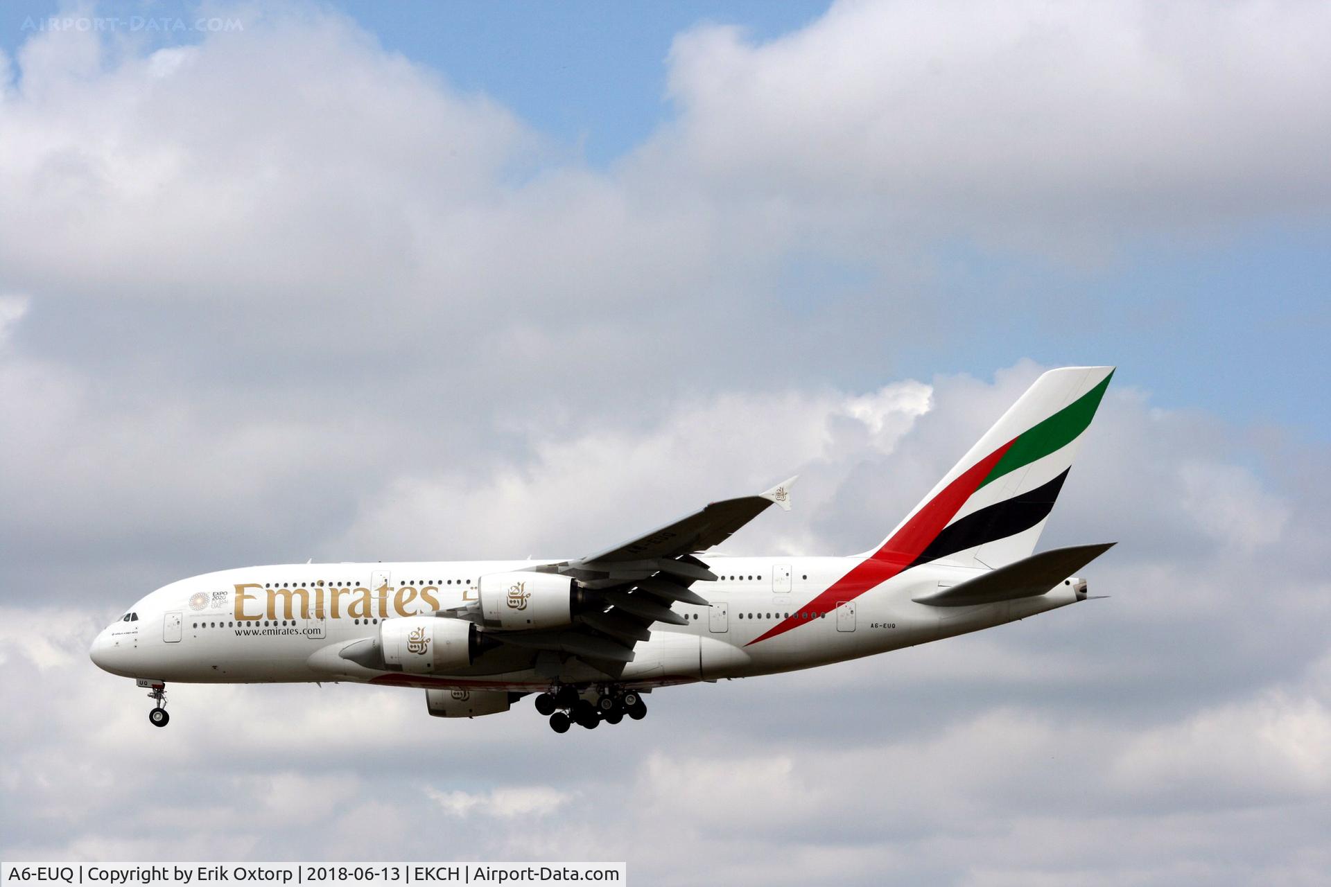 A6-EUQ, 2016 Airbus A380-842 C/N 229, A6-EUQ landing rw 22L