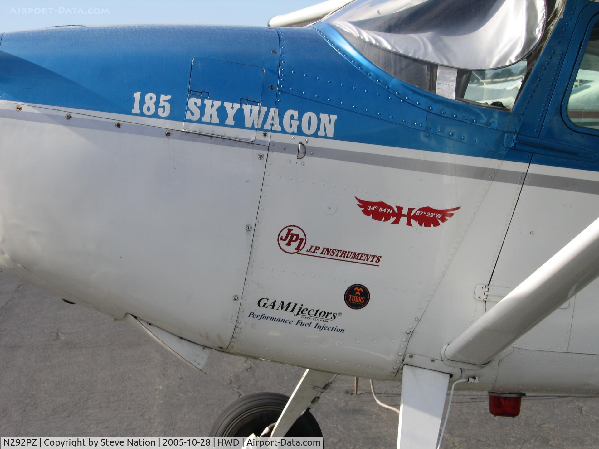 N292PZ, 1962 Cessna 185A Skywagon C/N 185-0375, [Close-up Nose] 1962 Cessna 185A at Hayward, CA