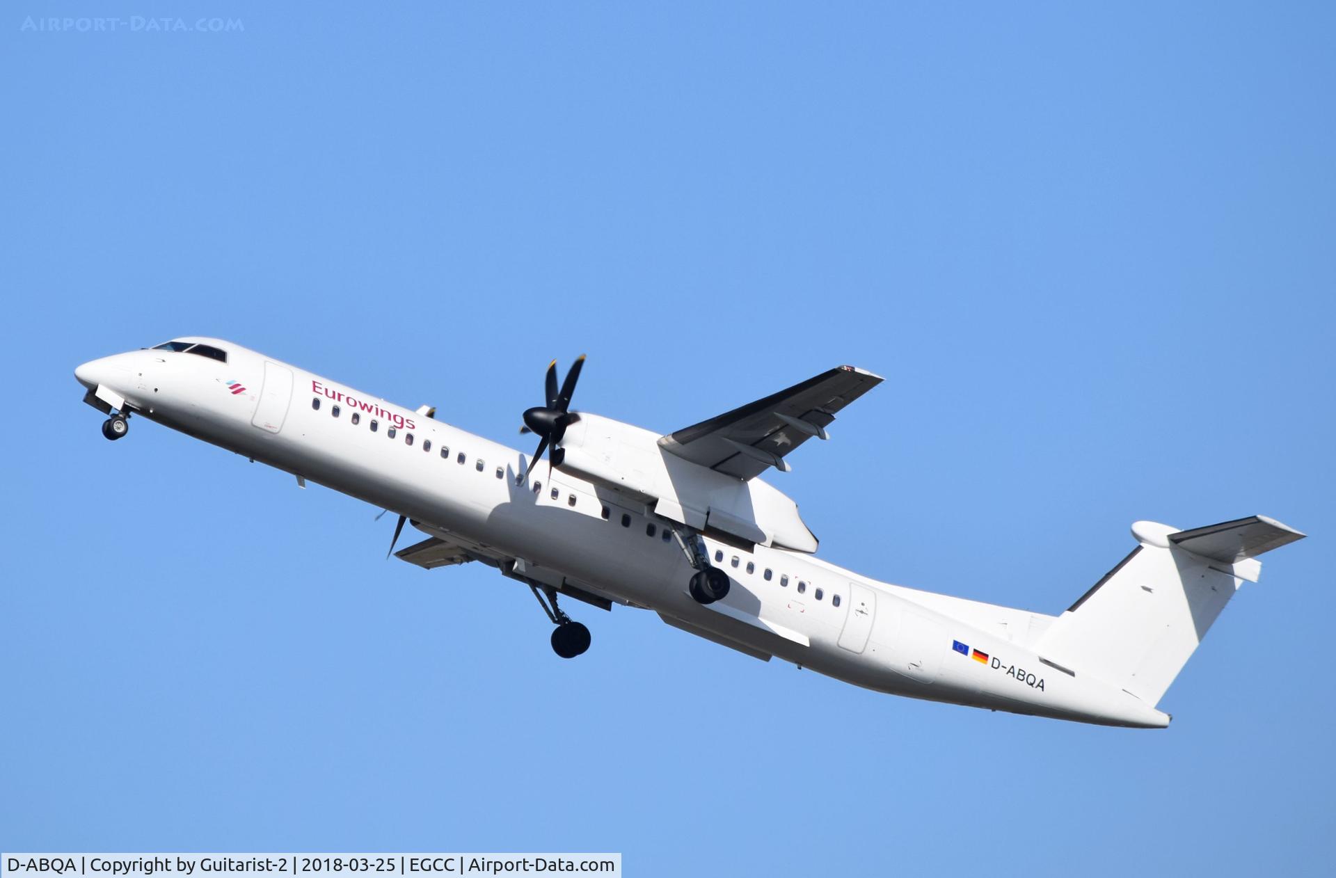 D-ABQA, 2008 De Havilland Canada DHC-8-402Q Dash 8 C/N 4223, At Manchester
