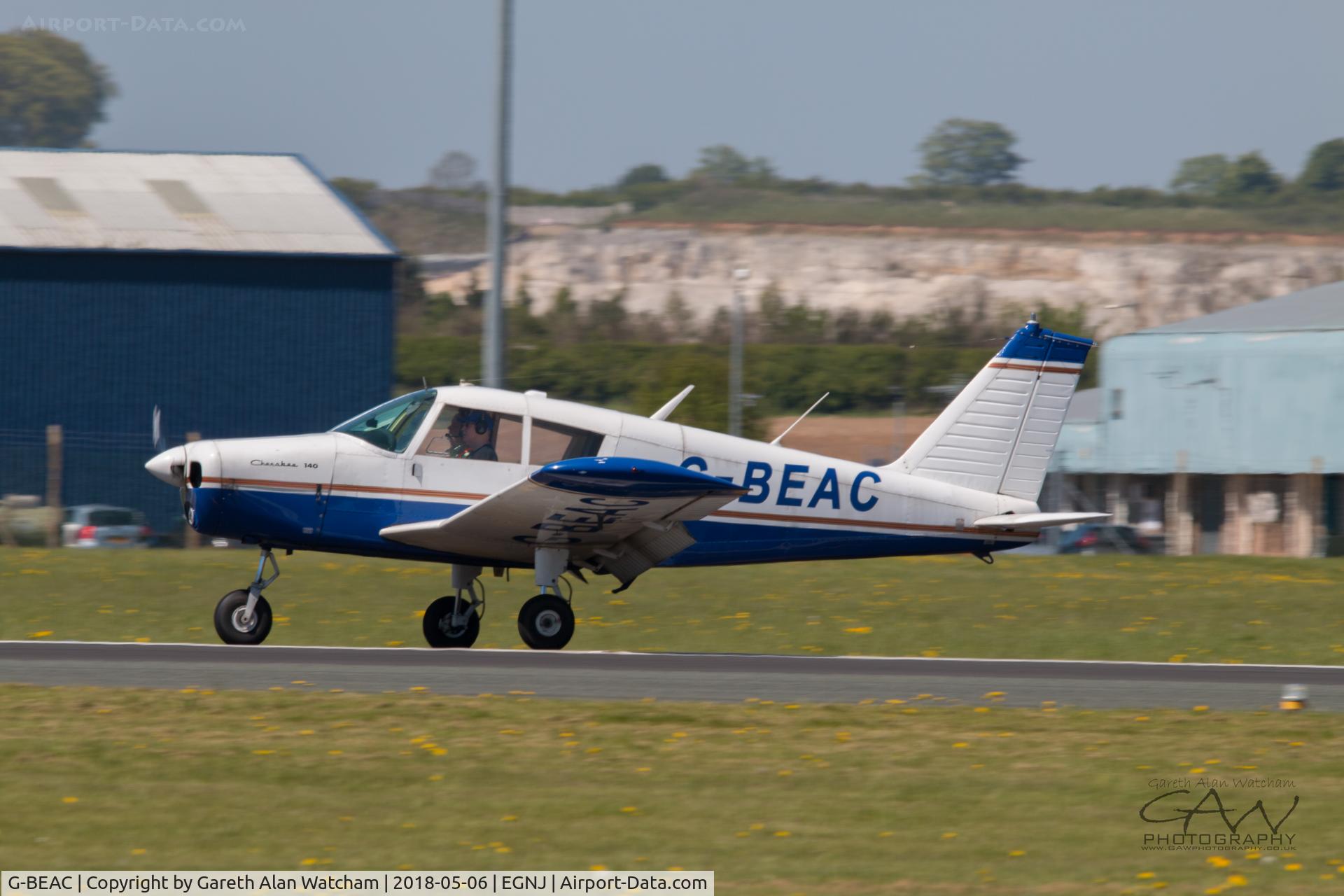 G-BEAC, 1966 Piper PA-28-140 Cherokee C/N 28-21963, Landing RW 20 Humberside
