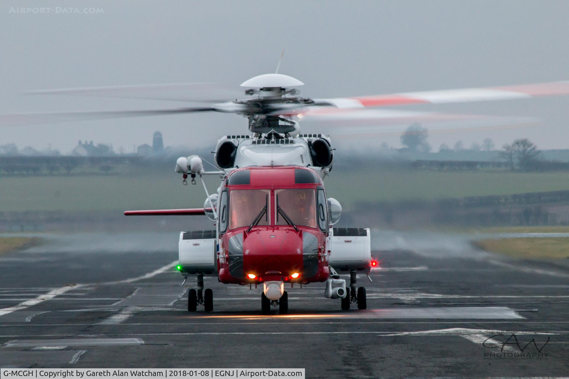 G-MCGH, 2014 Sikorsky S-92A C/N 920234, Landing RW08