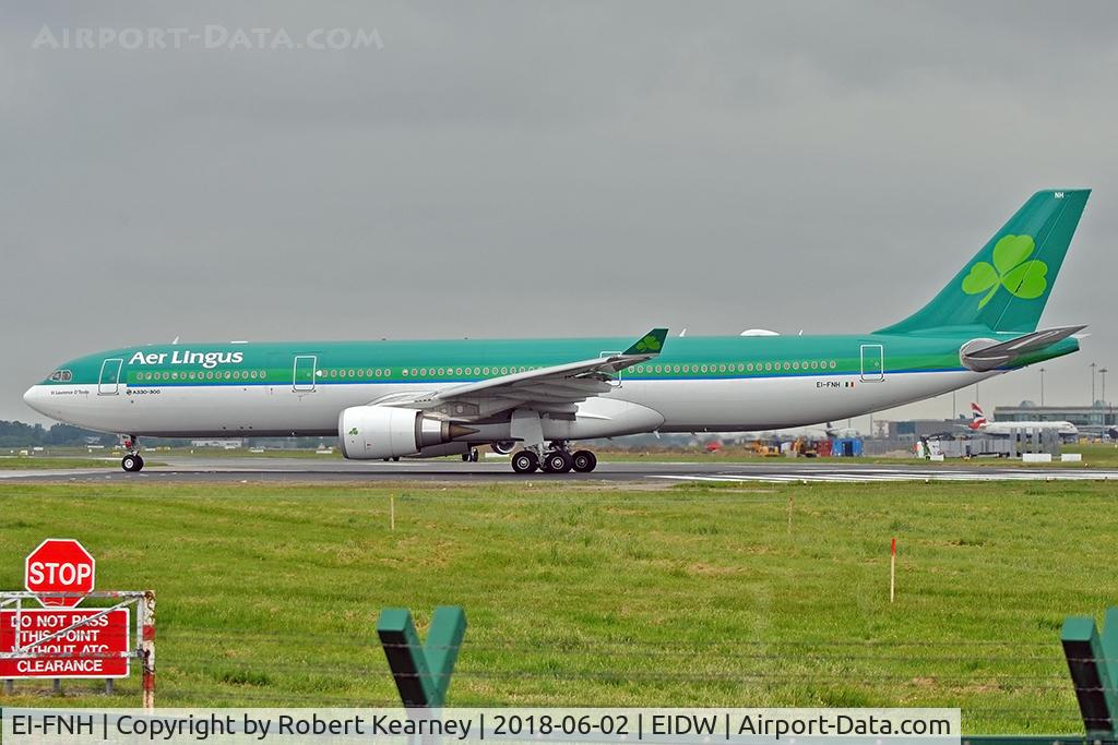 EI-FNH, 2016 Airbus A330-302 C/N 1744, Lining up r/w 28