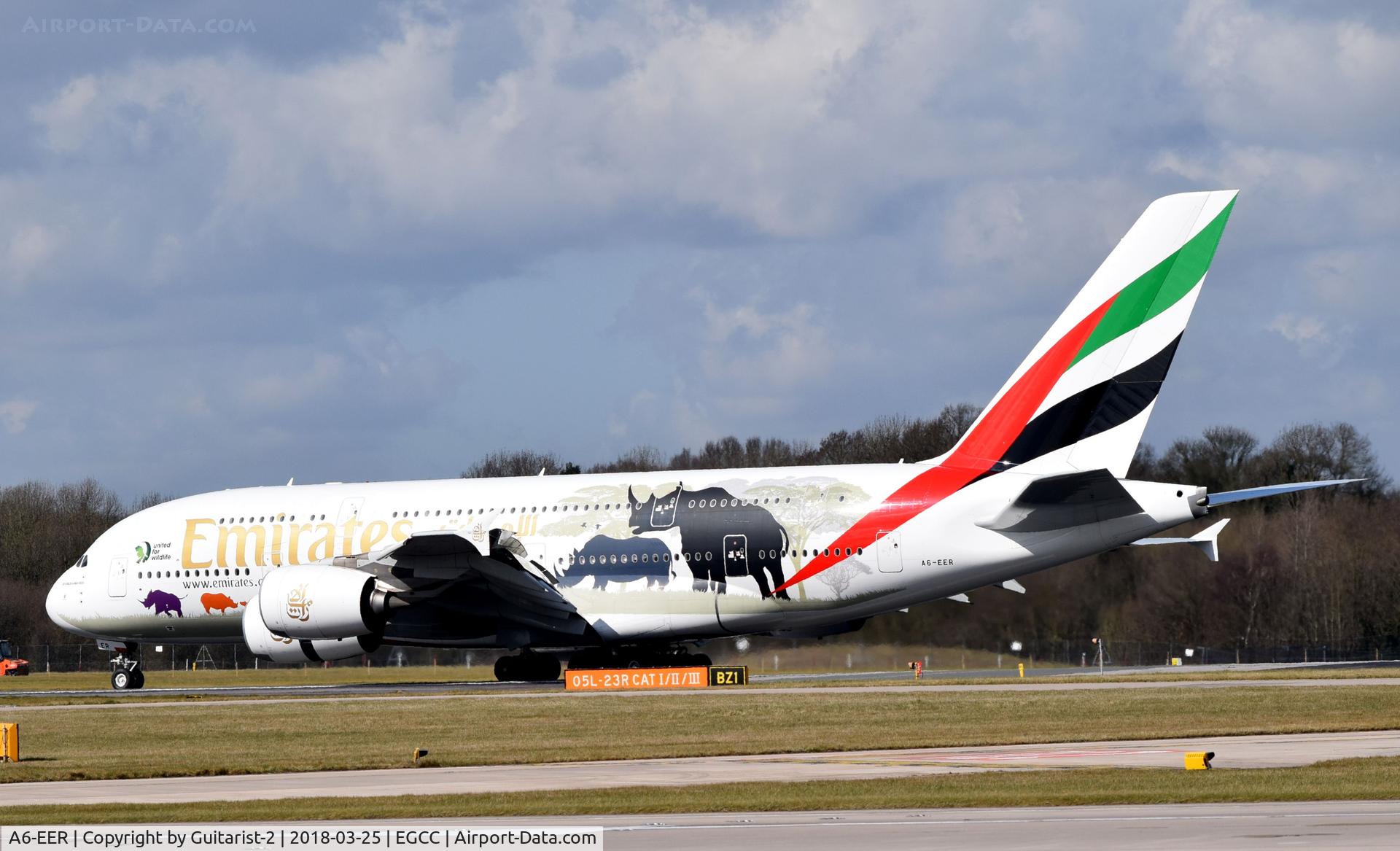 A6-EER, 2013 Airbus A380-861 C/N 139, At Manchester