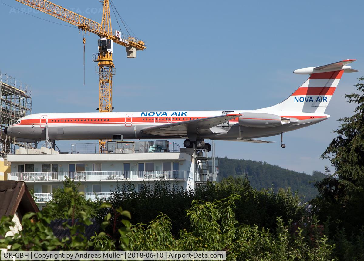 OK-GBH, 1976 Ilyushin Il-62M C/N 62404, Preserved now on the roof of a hotel.