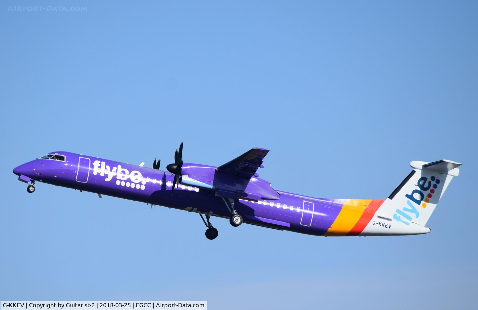 G-KKEV, 2008 De Havilland Canada DHC-8-402Q Dash 8 C/N 4201, At Manchester