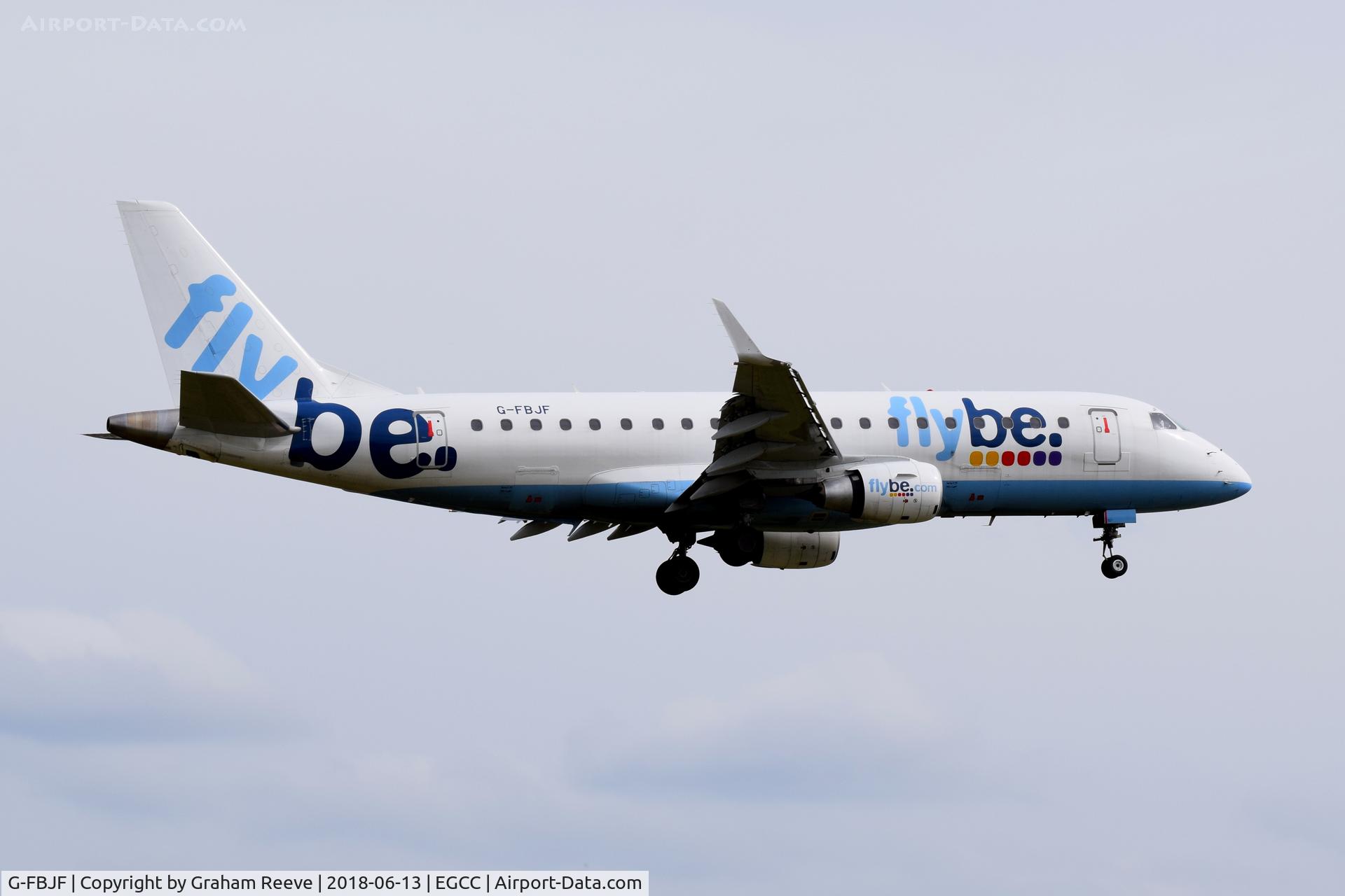 G-FBJF, 2012 Embraer 175STD (ERJ-170-200) C/N 17000341, Landing at Manchester.