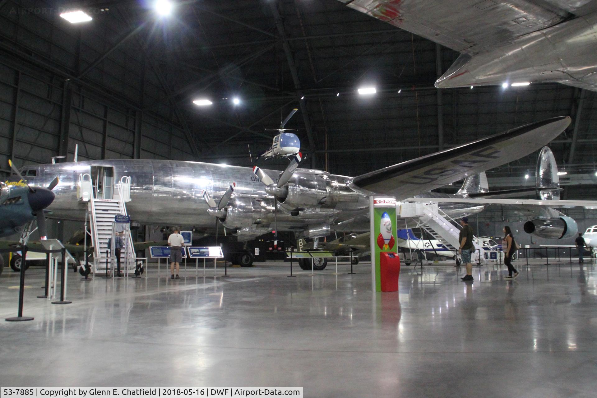 53-7885, 1953 Lockheed VC-121E Super Constellation C/N 4151, A difficult shot in a crowded area of the new 4th building