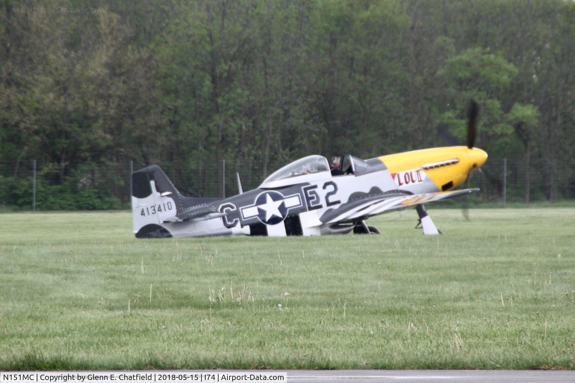 N151MC, 1968 North American F-51D Mustang Mustang C/N AF6722581, Taxiing for departure