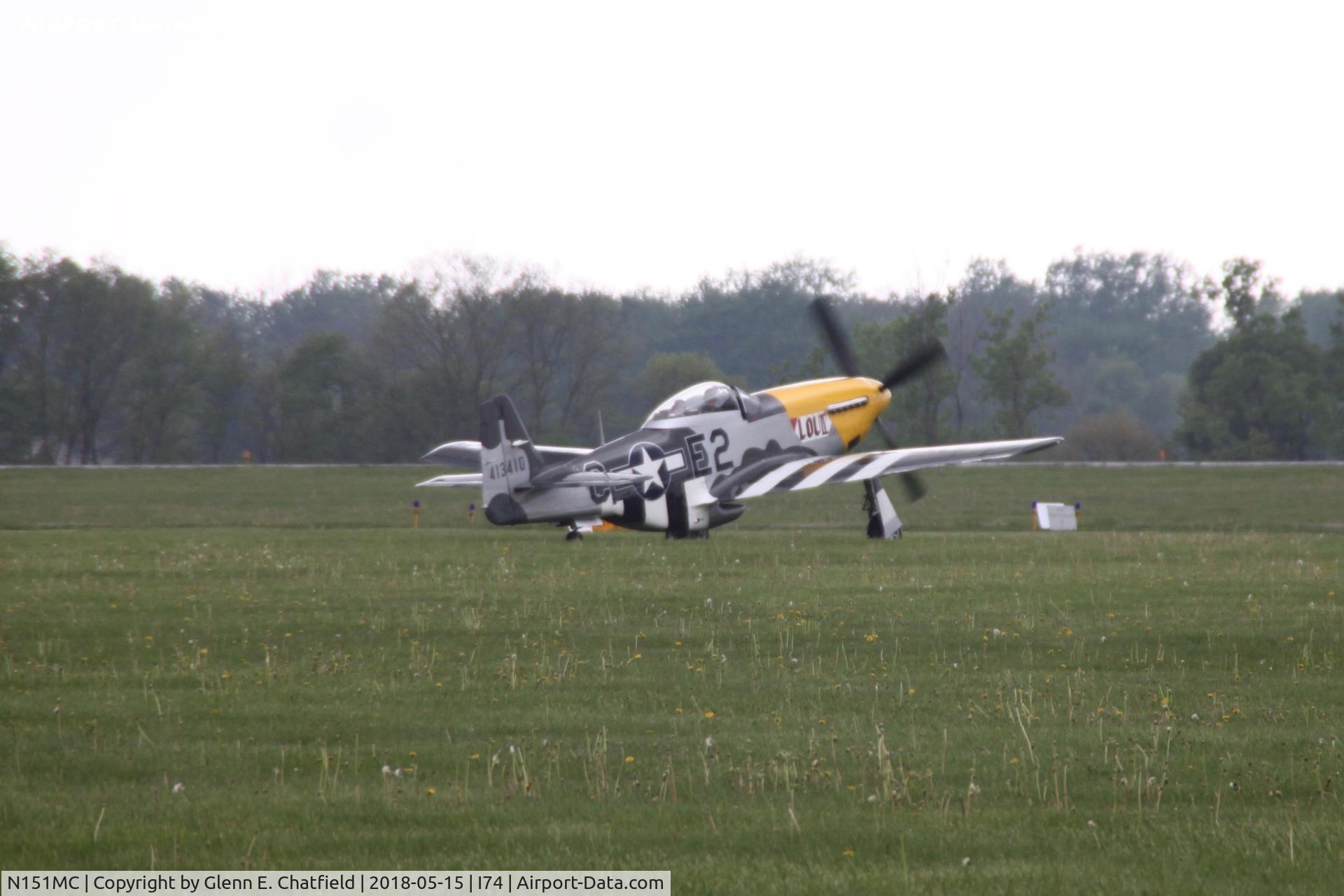 N151MC, 1968 North American F-51D Mustang Mustang C/N AF6722581, Taxiing for departure